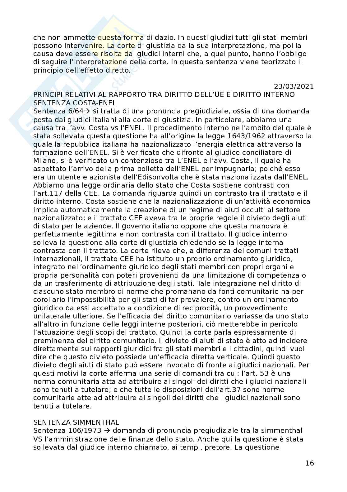 Appunti corso di Diritto dell'Unione Europea Pag. 16