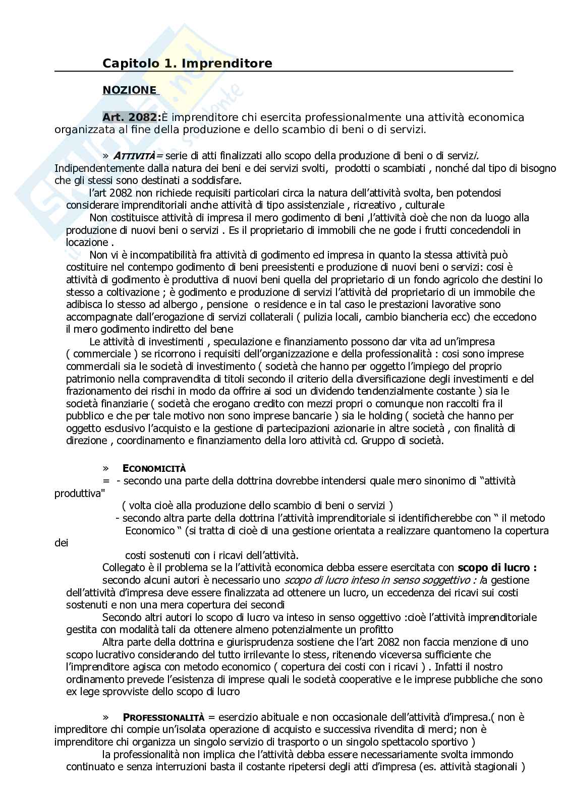 Riassunto esame Diritto amministrativo, Prof. Pennisi Roberto, libro consigliato Manuale di diritto commerciale, Campobasso Pag. 1