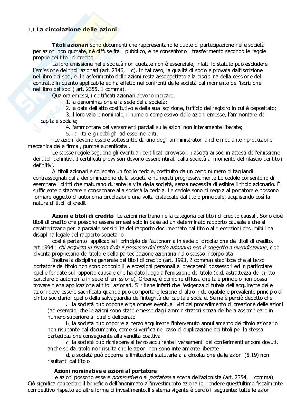 Riassunto esame Diritto amministrativo, Prof. Pennisi Roberto, libro consigliato Manuale di diritto commerciale, Campobasso Pag. 46