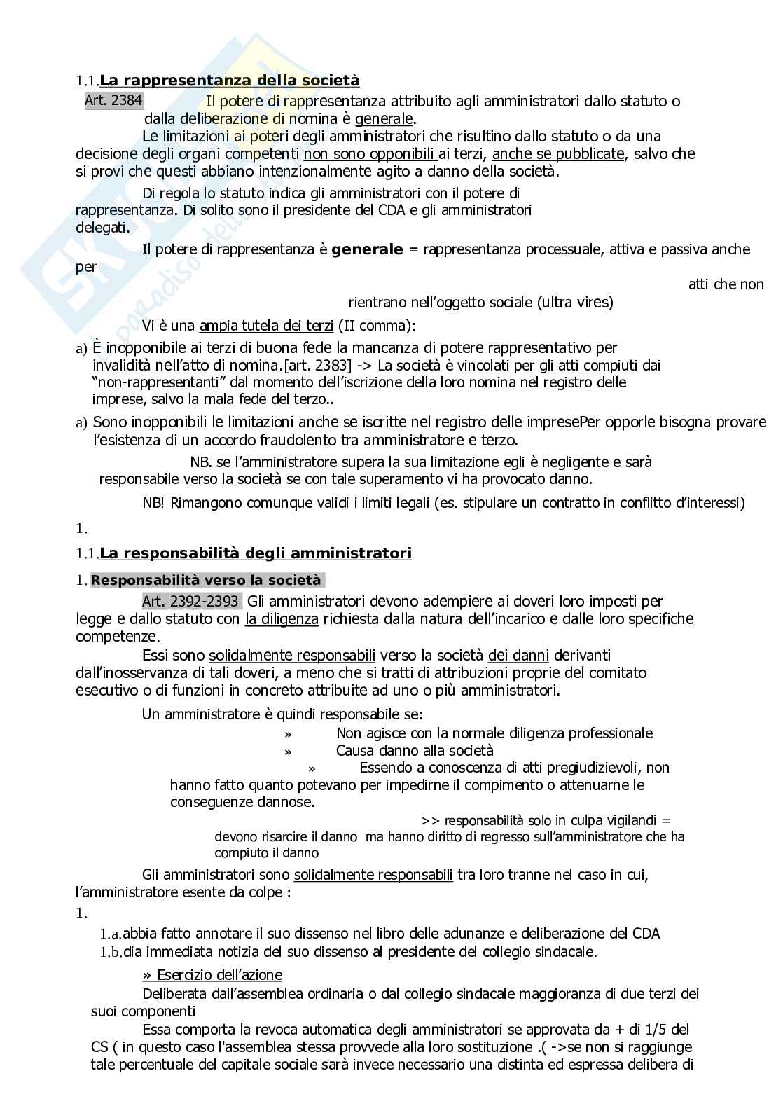 Riassunto esame Diritto amministrativo, Prof. Pennisi Roberto, libro consigliato Manuale di diritto commerciale, Campobasso Pag. 71