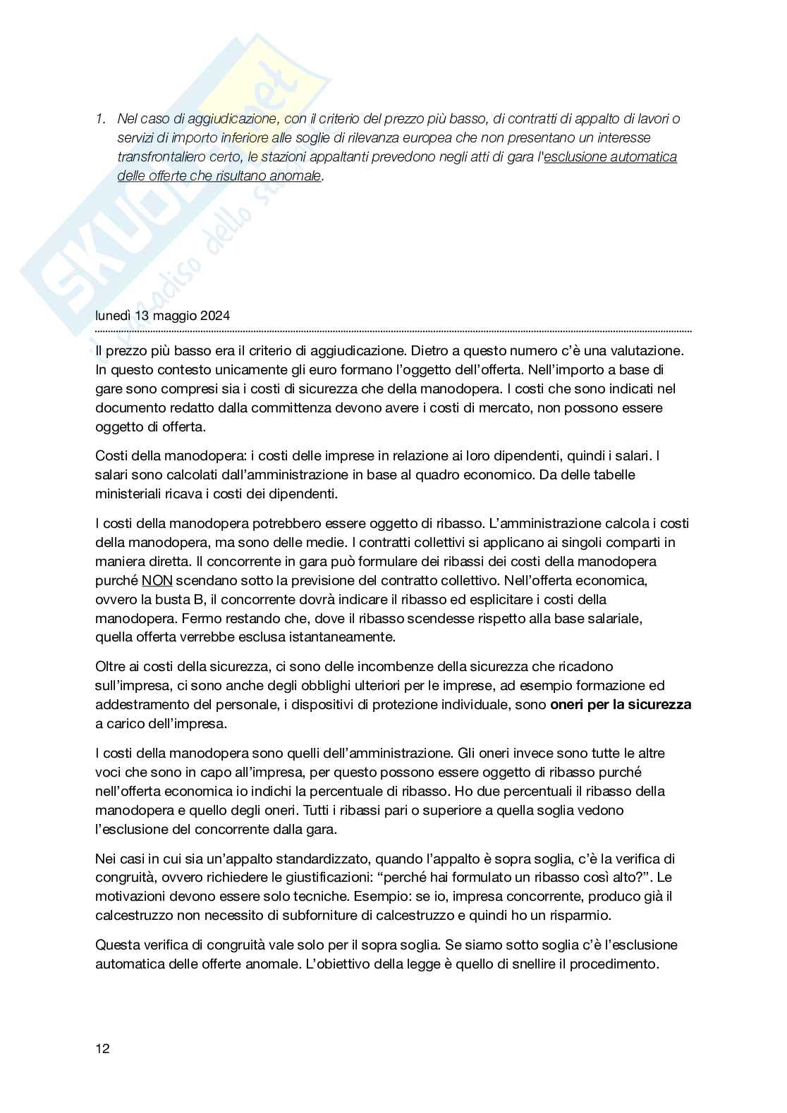 Seconda parte Legislazione delle opere pubbliche Pag. 16