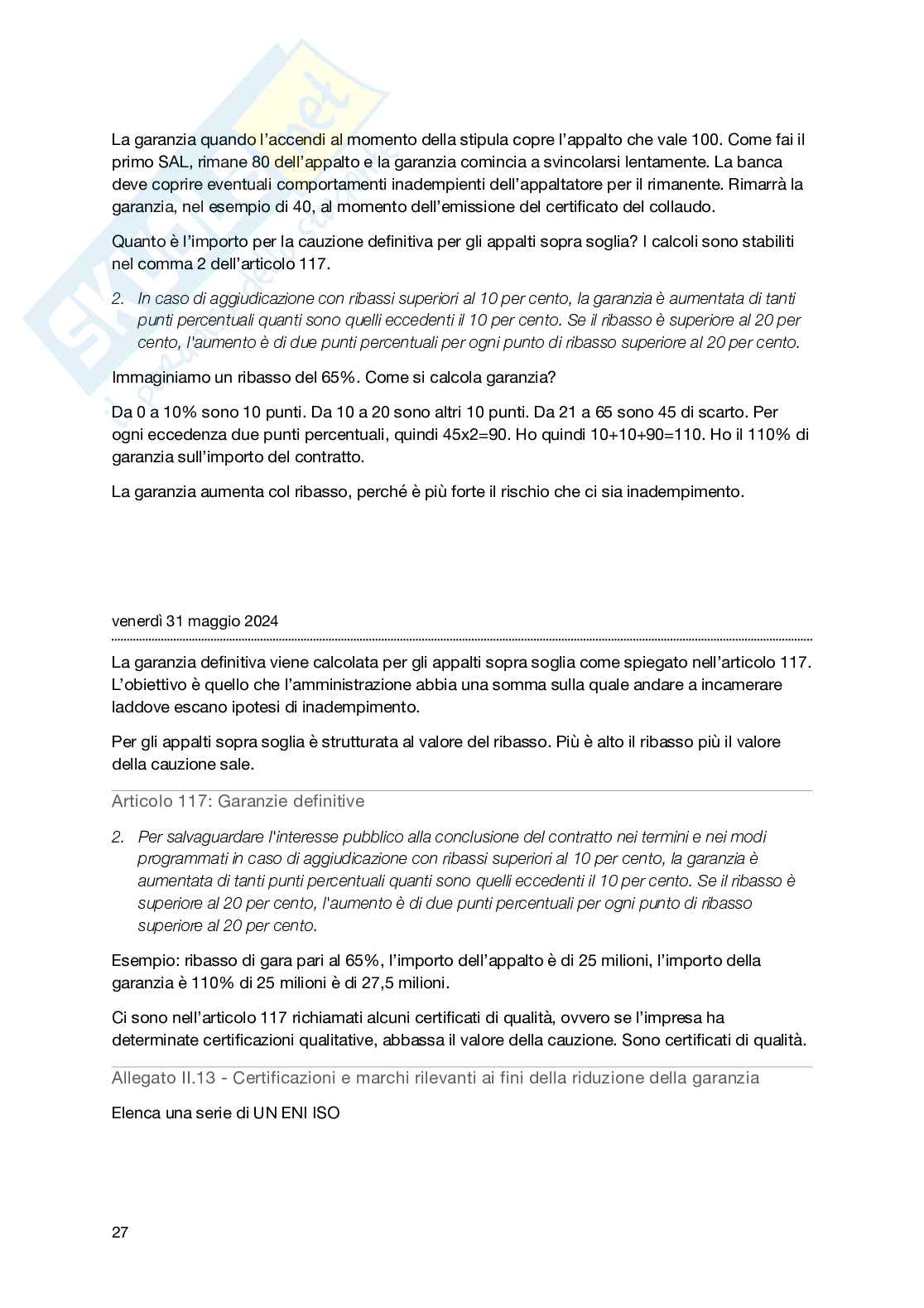 Seconda parte Legislazione delle opere pubbliche Pag. 31