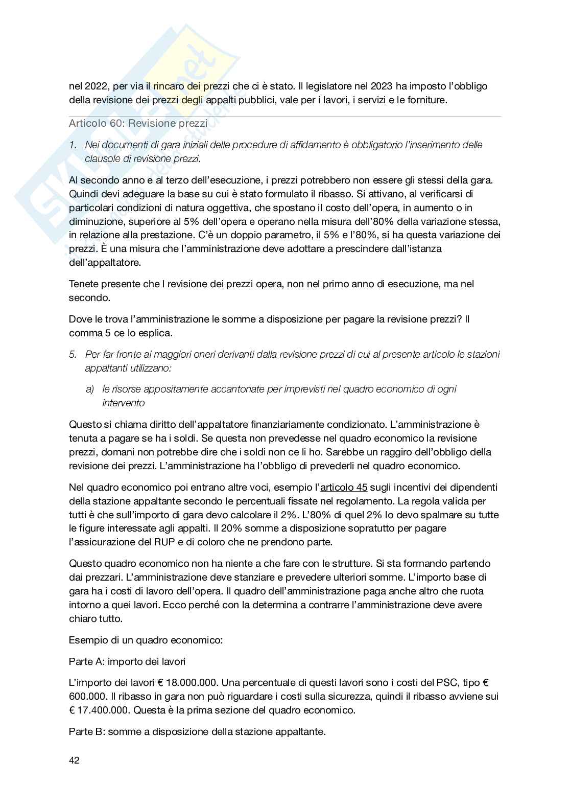 Seconda parte Legislazione delle opere pubbliche Pag. 46