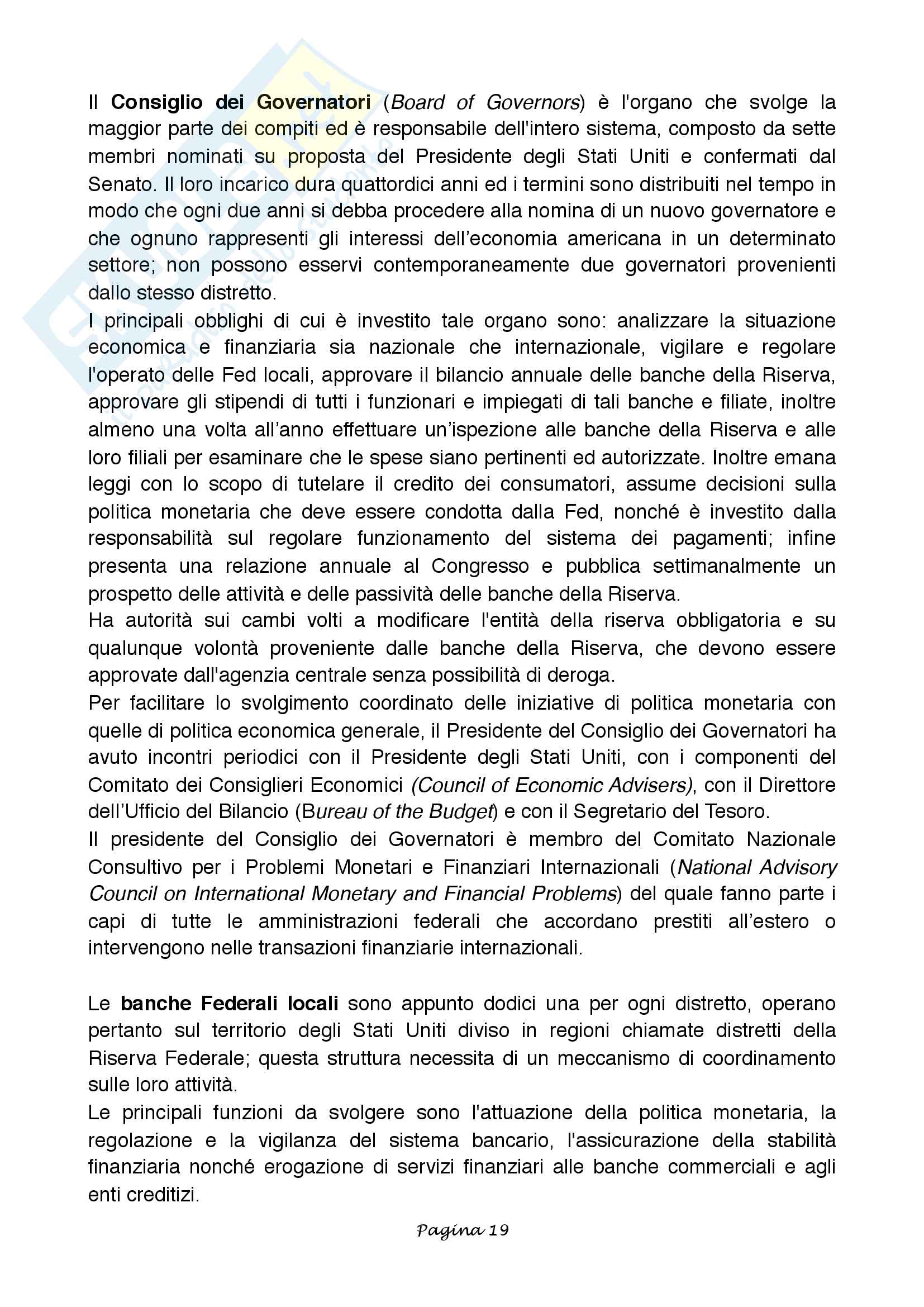 Tesi di laurea BCE e Fed a confronto: obiettivi, struttura, strumenti e confronto Pag. 21