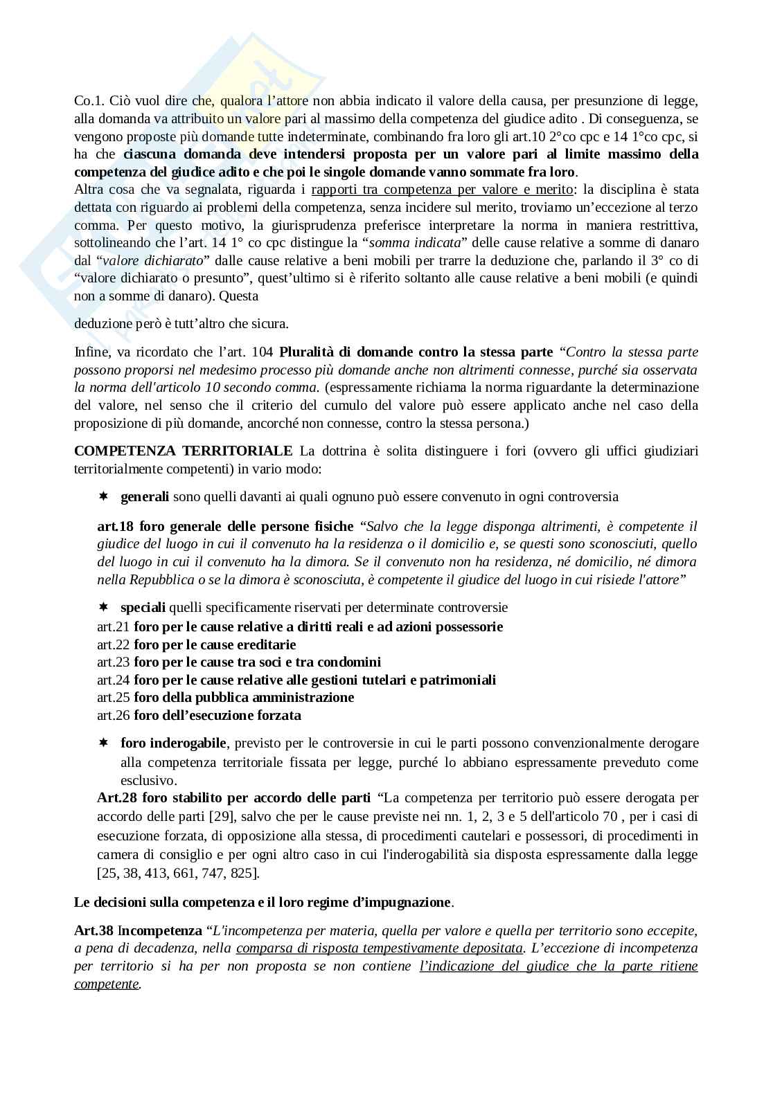 Riassunto esame Diritto processuale civile , Prof. Benussi Silvia, libro consigliato Diritto processuale civile, vol. 1 , Verde Pag. 16