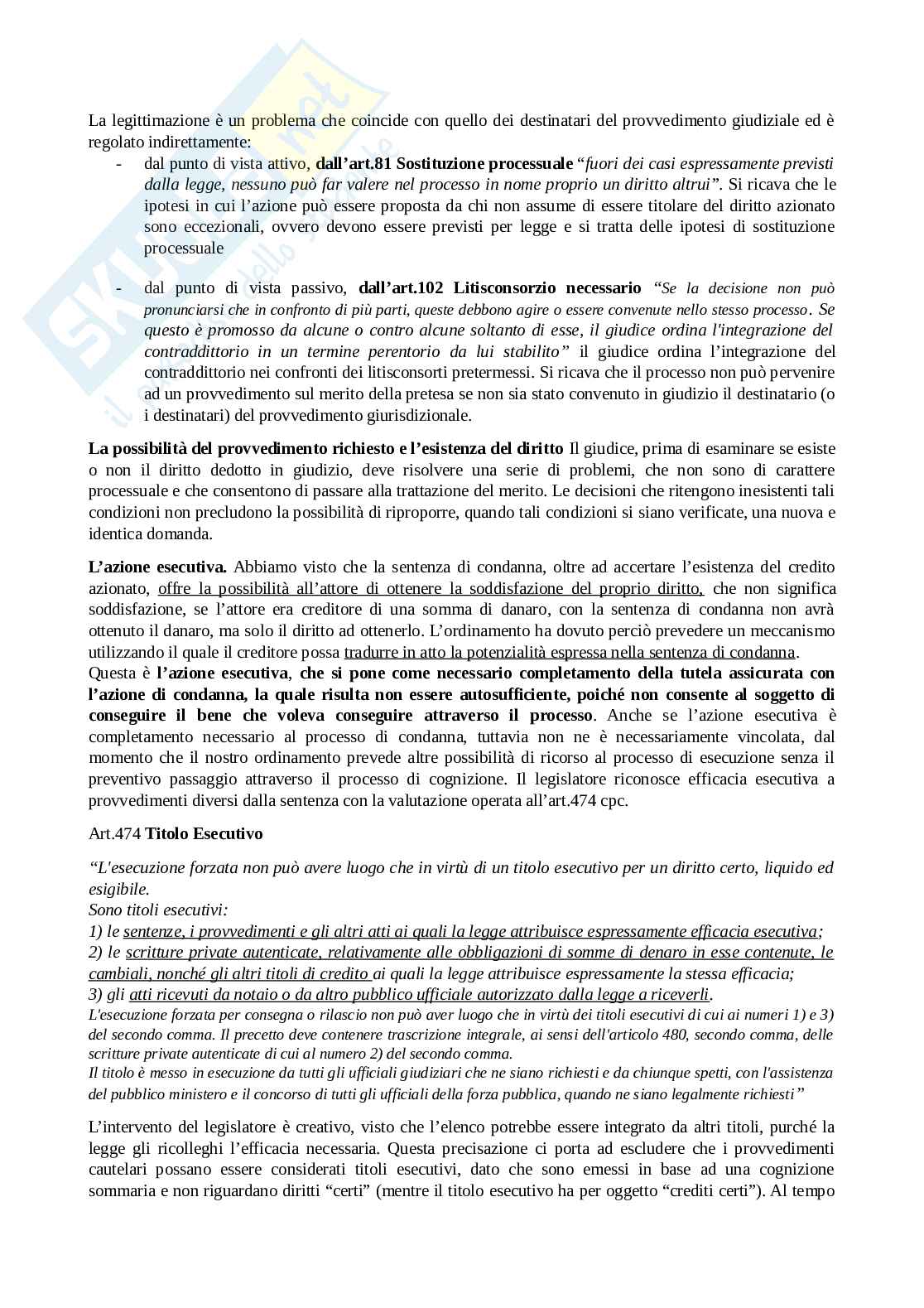 Riassunto esame Diritto processuale civile , Prof. Benussi Silvia, libro consigliato Diritto processuale civile, vol. 1 , Verde Pag. 36