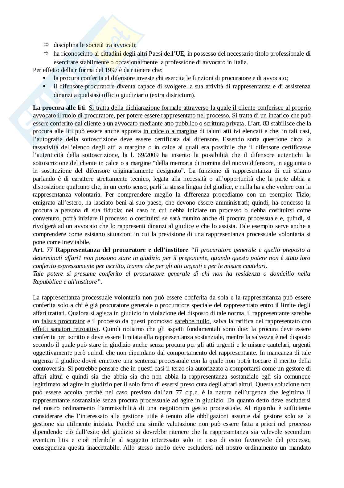 Riassunto esame Diritto processuale civile , Prof. Benussi Silvia, libro consigliato Diritto processuale civile, vol. 1 , Verde Pag. 41