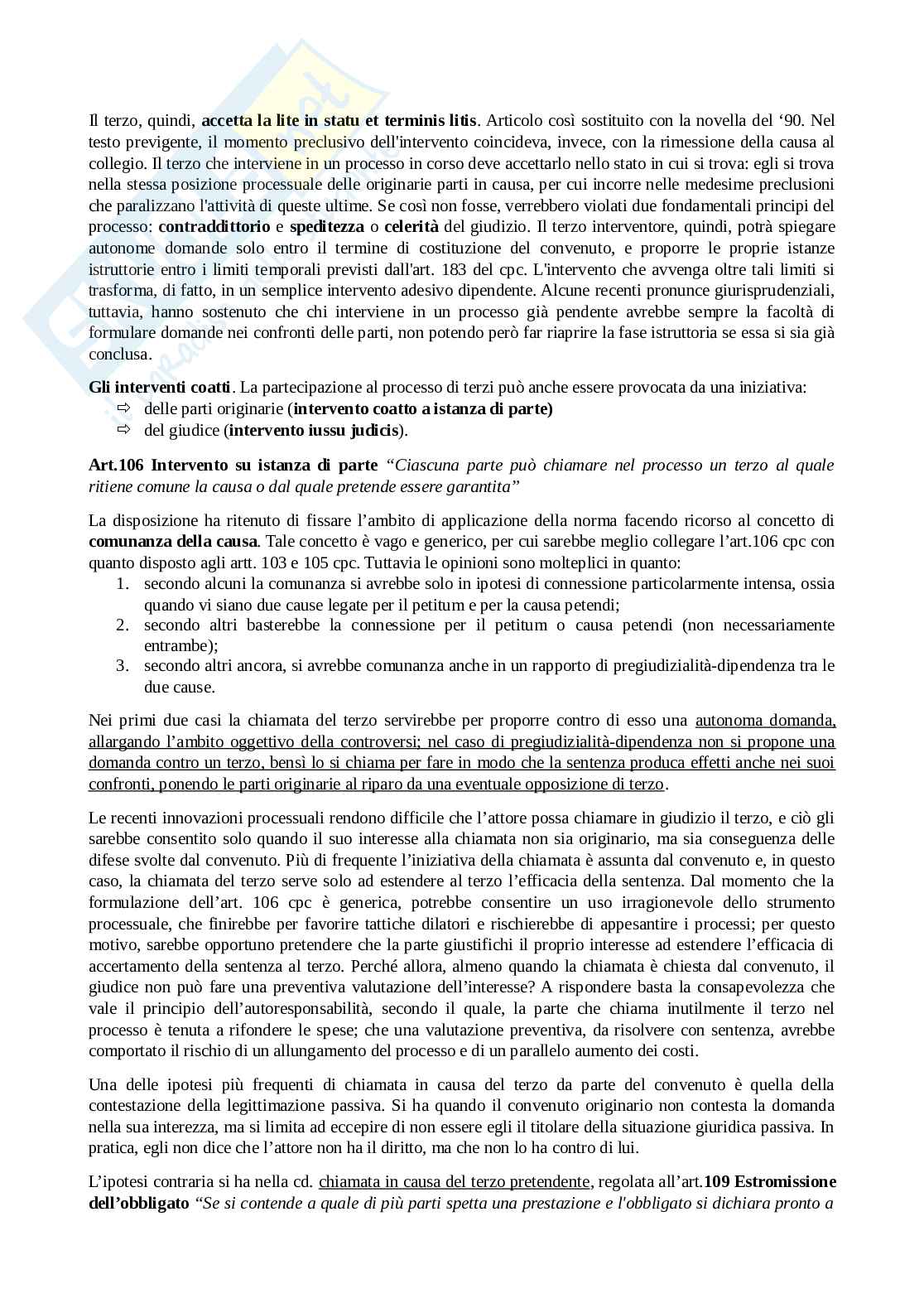 Riassunto esame Diritto processuale civile , Prof. Benussi Silvia, libro consigliato Diritto processuale civile, vol. 1 , Verde Pag. 46