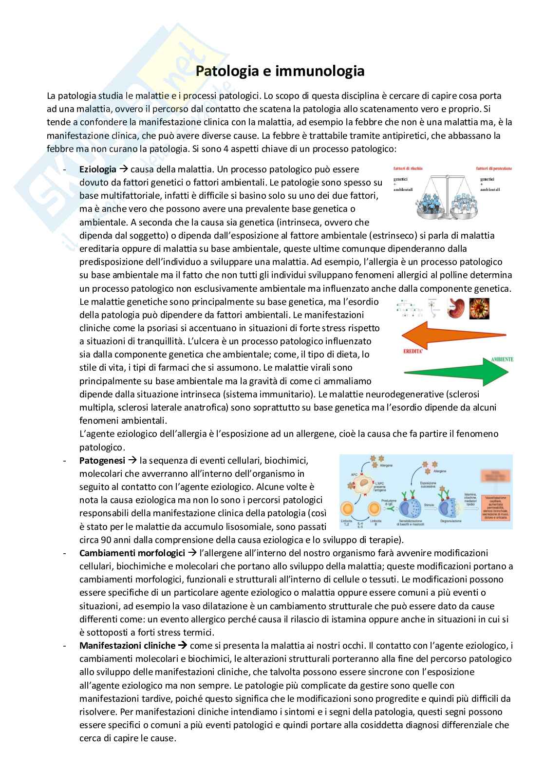 Patologia generale e immunologia Pag. 1