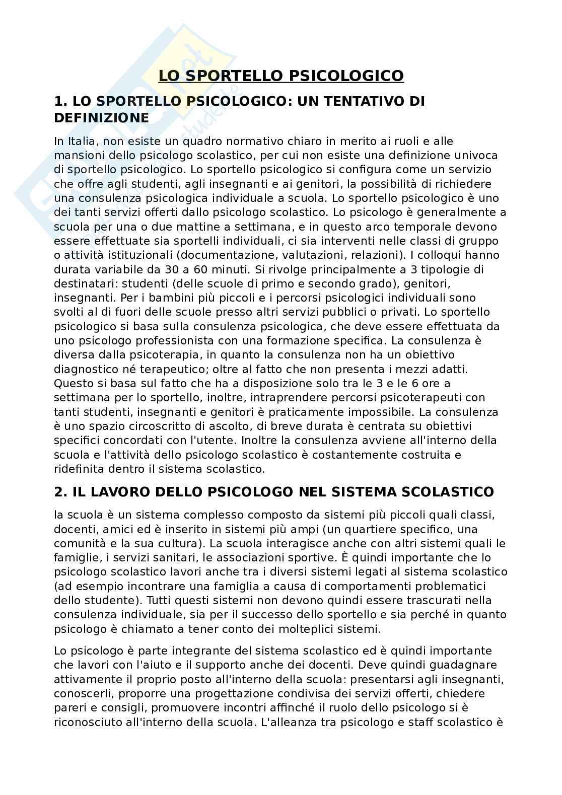 Psicologia scolastica - Parte 2 Pag. 1