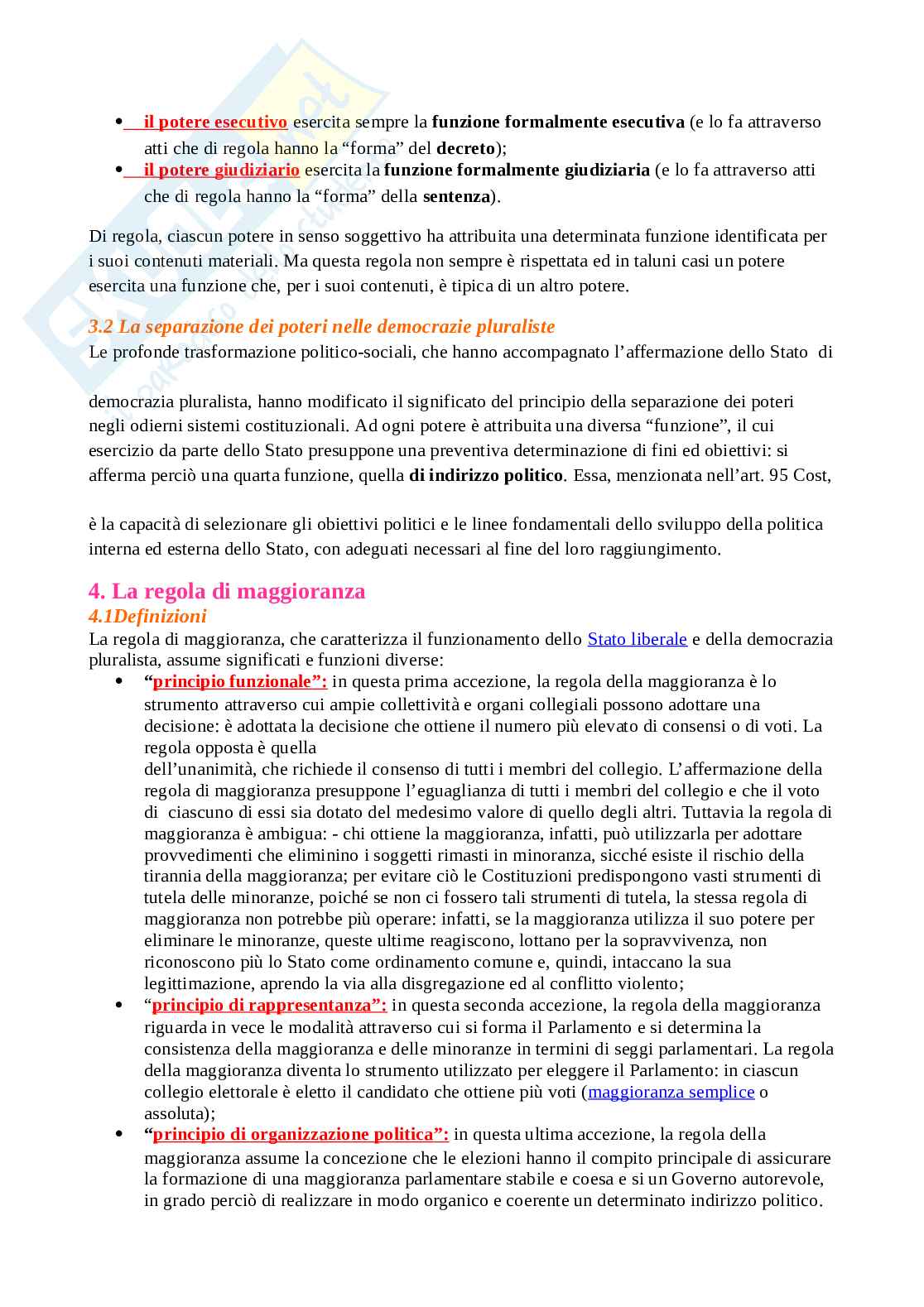 Riassunto esame Diritto Costituzionale Italiano e Comparato, Prof. D'Aloia Antonio, libro consigliato Bin-Pitruzzella, Bin-Pitruzzella  Pag. 16