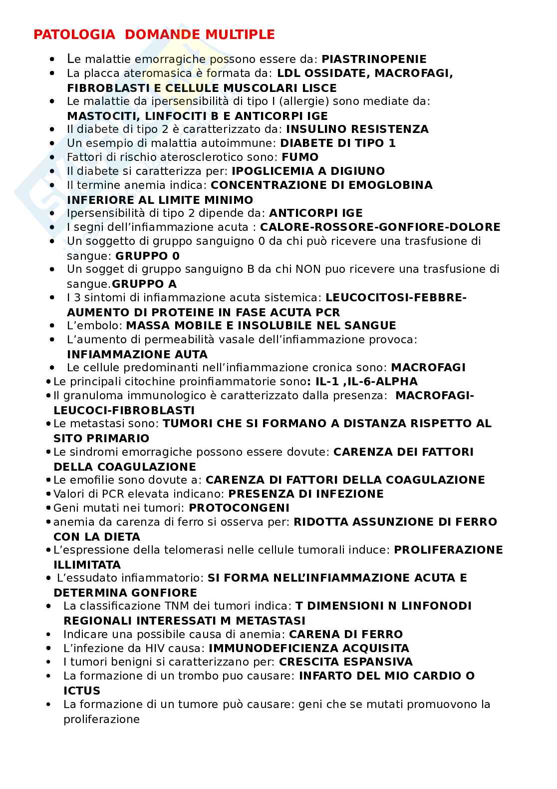 Micro e patologia clinica generale Pag. 1