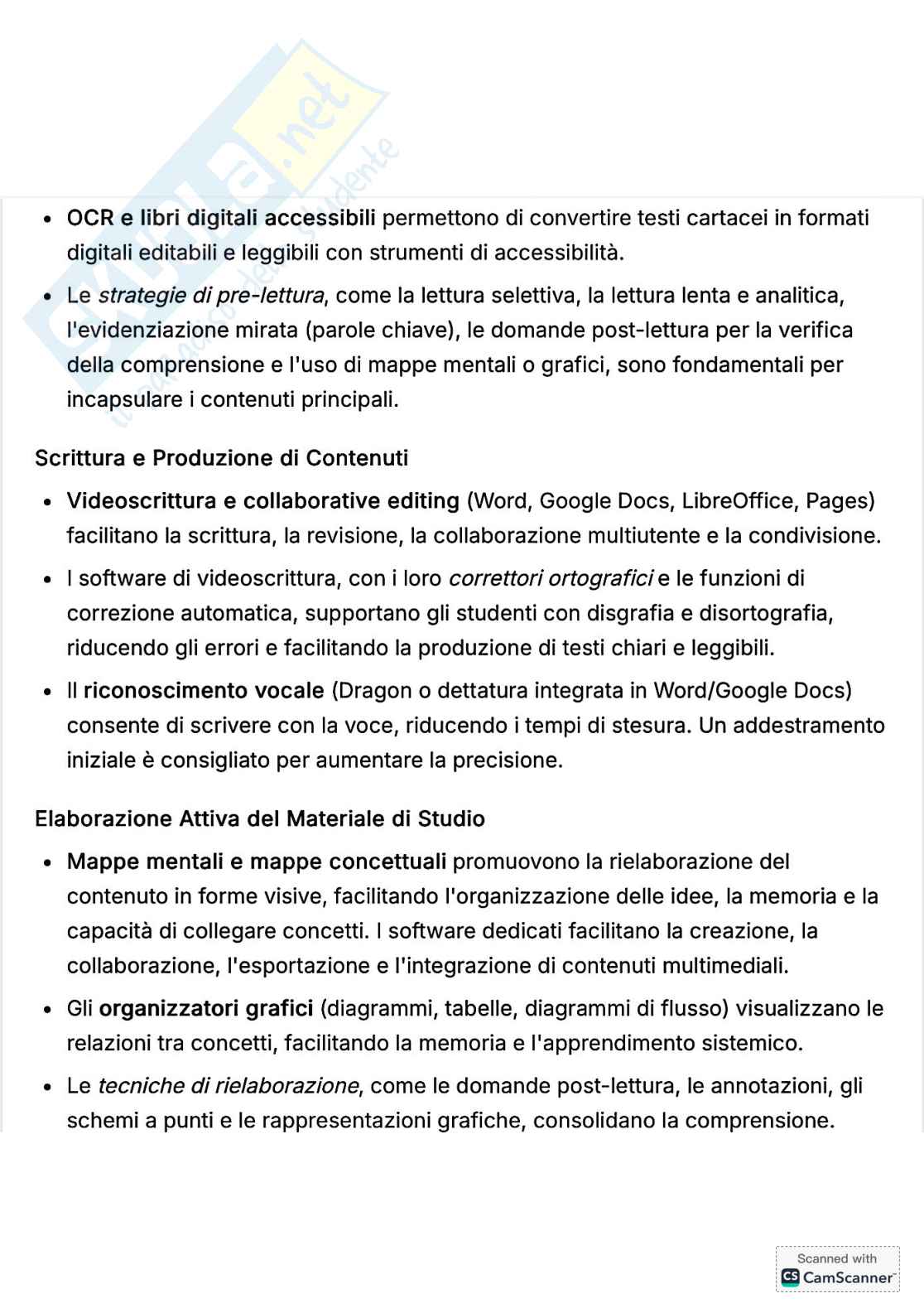 Riassunto esame Psicologia dell'apprendimento, Prof. Tinti Carla, libro consigliato DSA: percorsi inclusivi in università , Tinti  Pag. 41