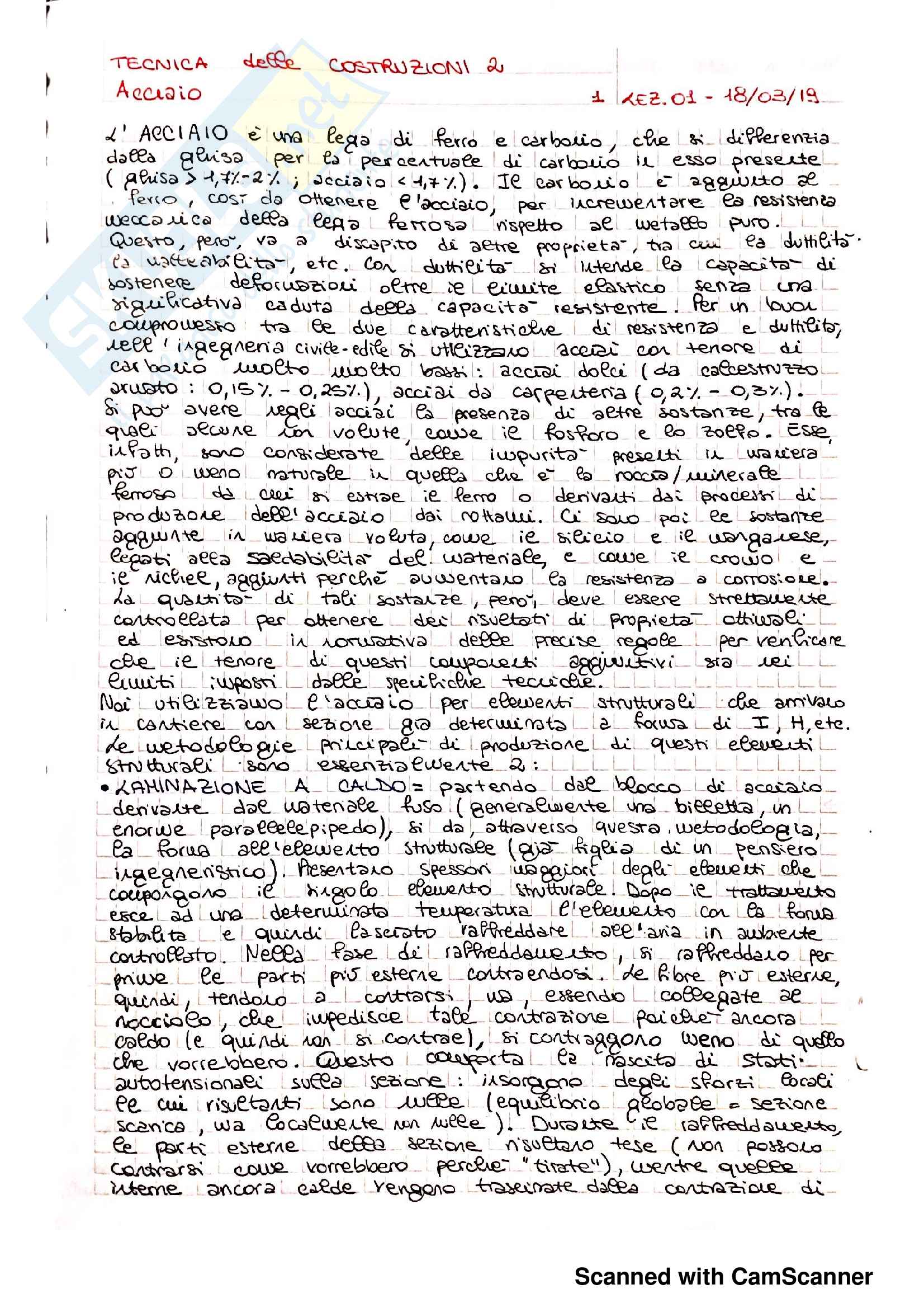 Tecnica delle Costruzioni 2 - Acciaio Pag. 1