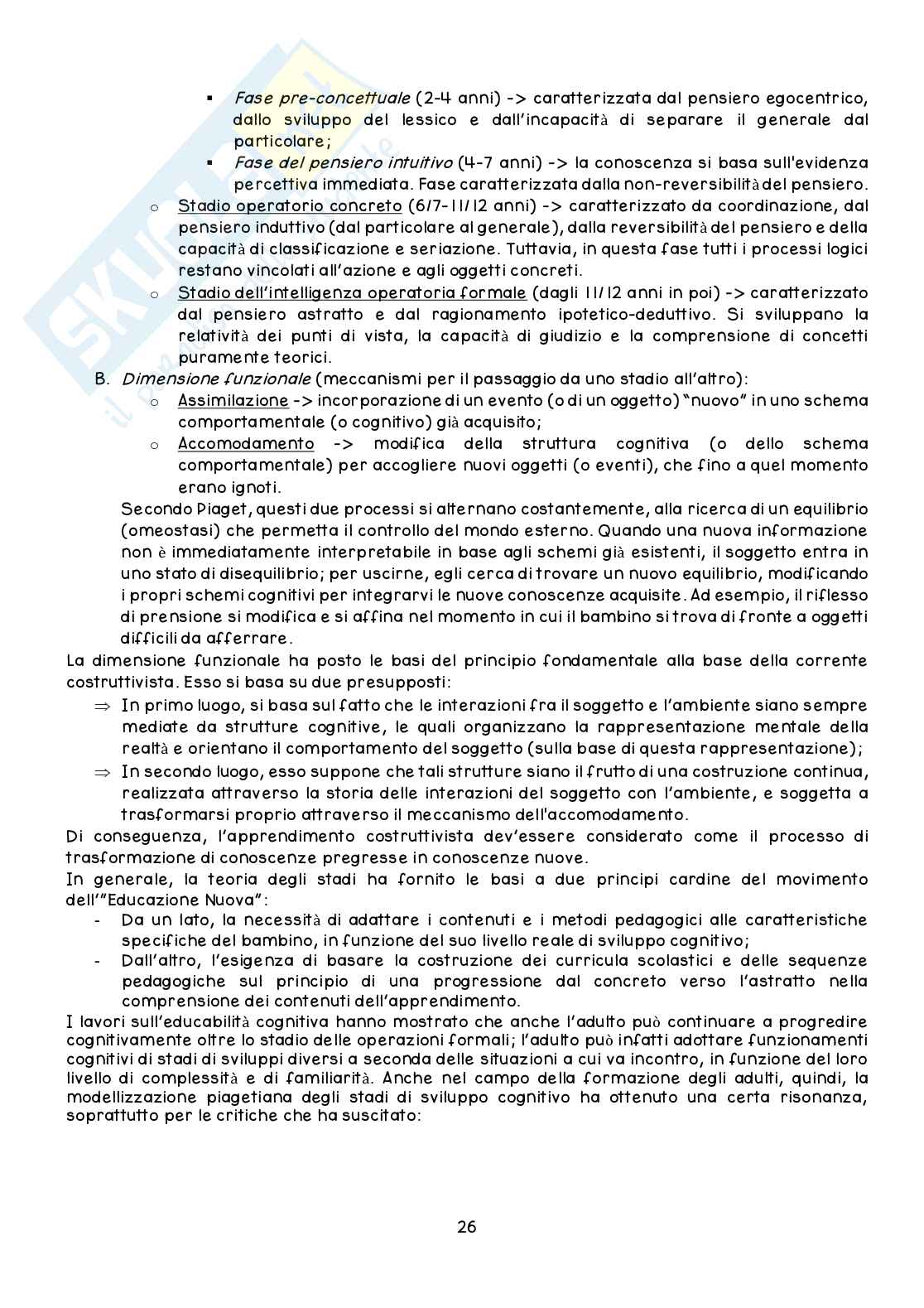 Riassunto esame Pedagogia generale, Prof. Serrelli Emanuele, libro consigliato Figure dell'educazione nel mondo, De Ketele Pag. 26