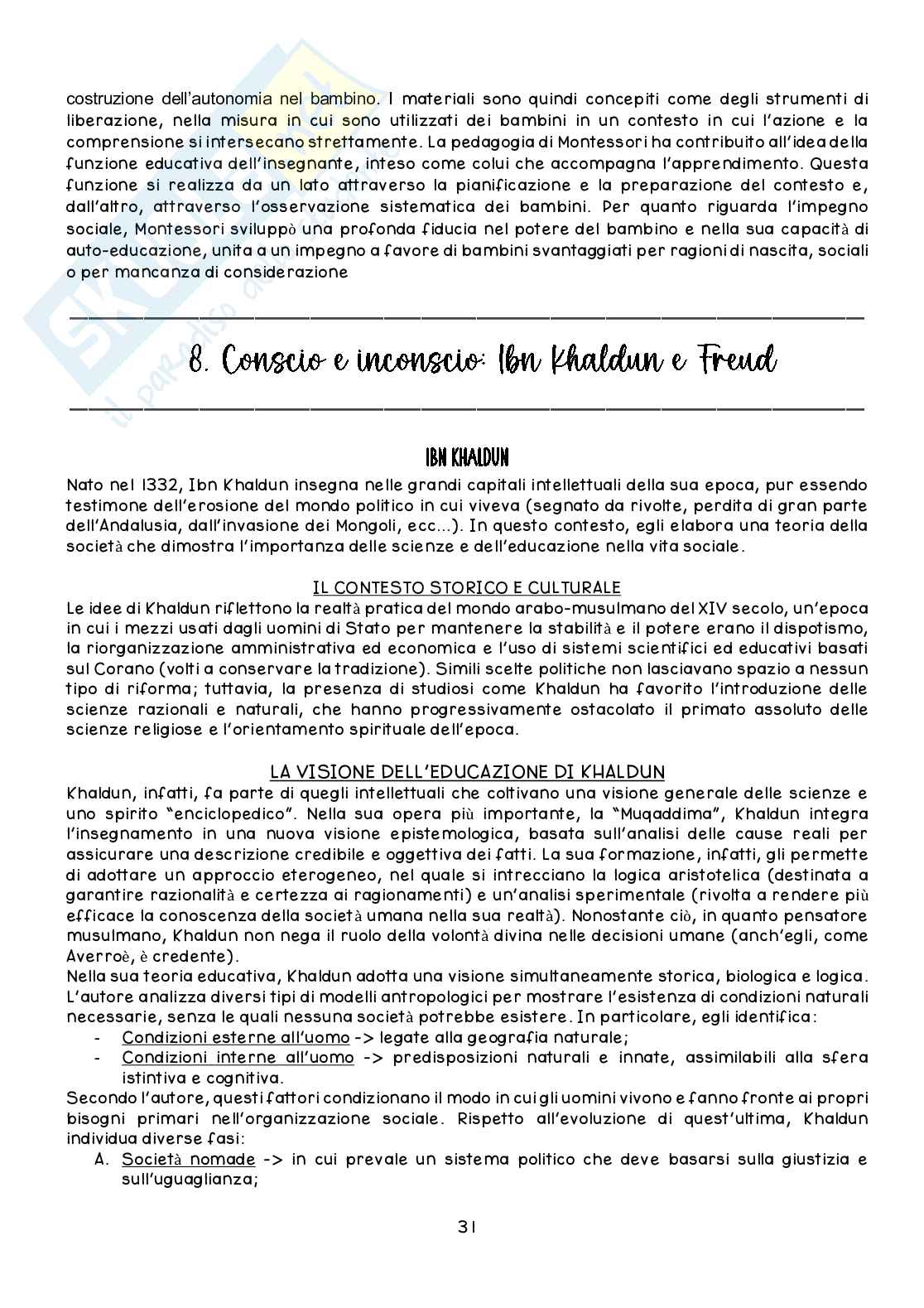 Riassunto esame Pedagogia generale, Prof. Serrelli Emanuele, libro consigliato Figure dell'educazione nel mondo, De Ketele Pag. 31
