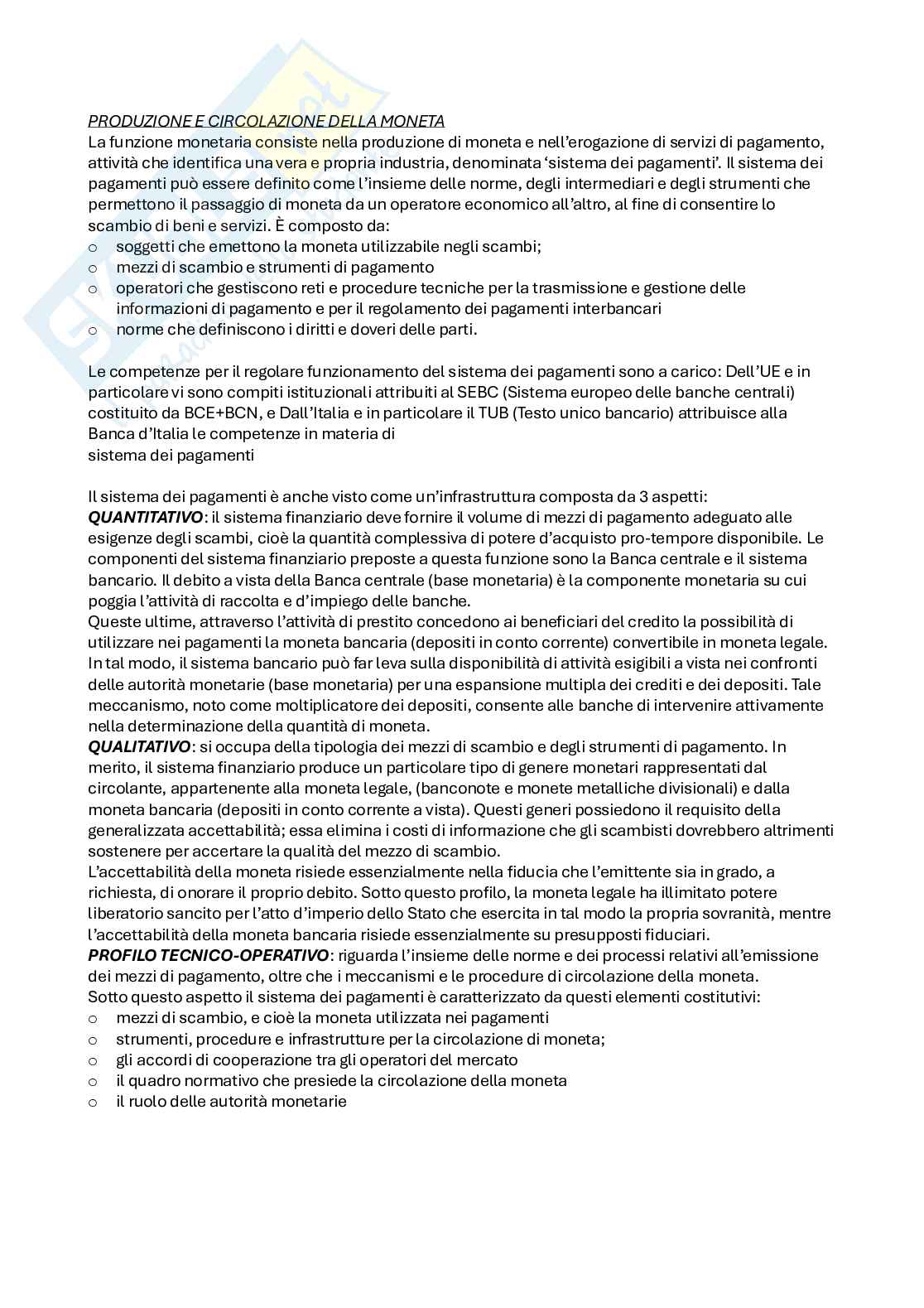 Economia degli intermediari finanziari e finanza del contesto internazionale  Pag. 21