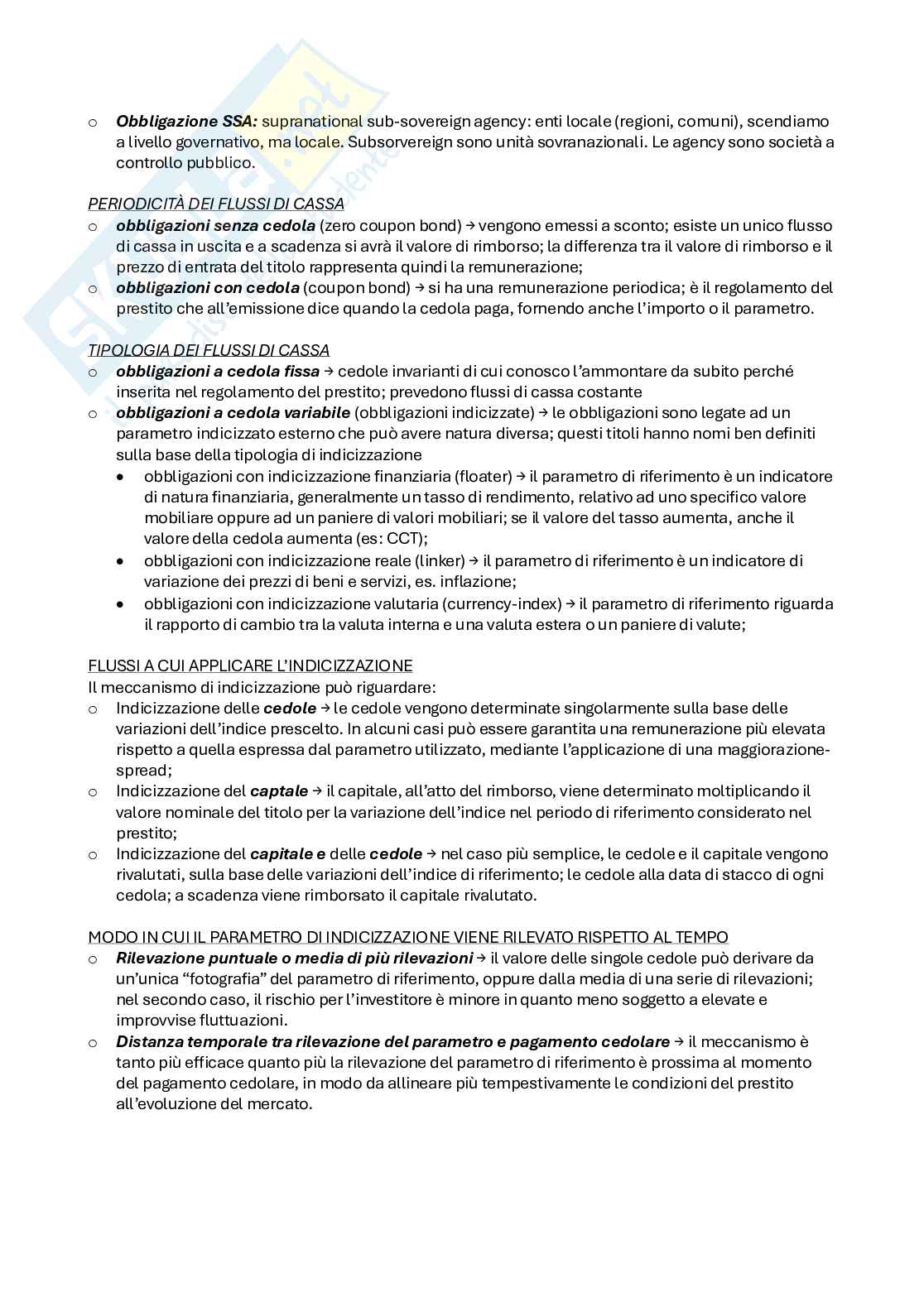 Economia degli intermediari finanziari e finanza del contesto internazionale  Pag. 56