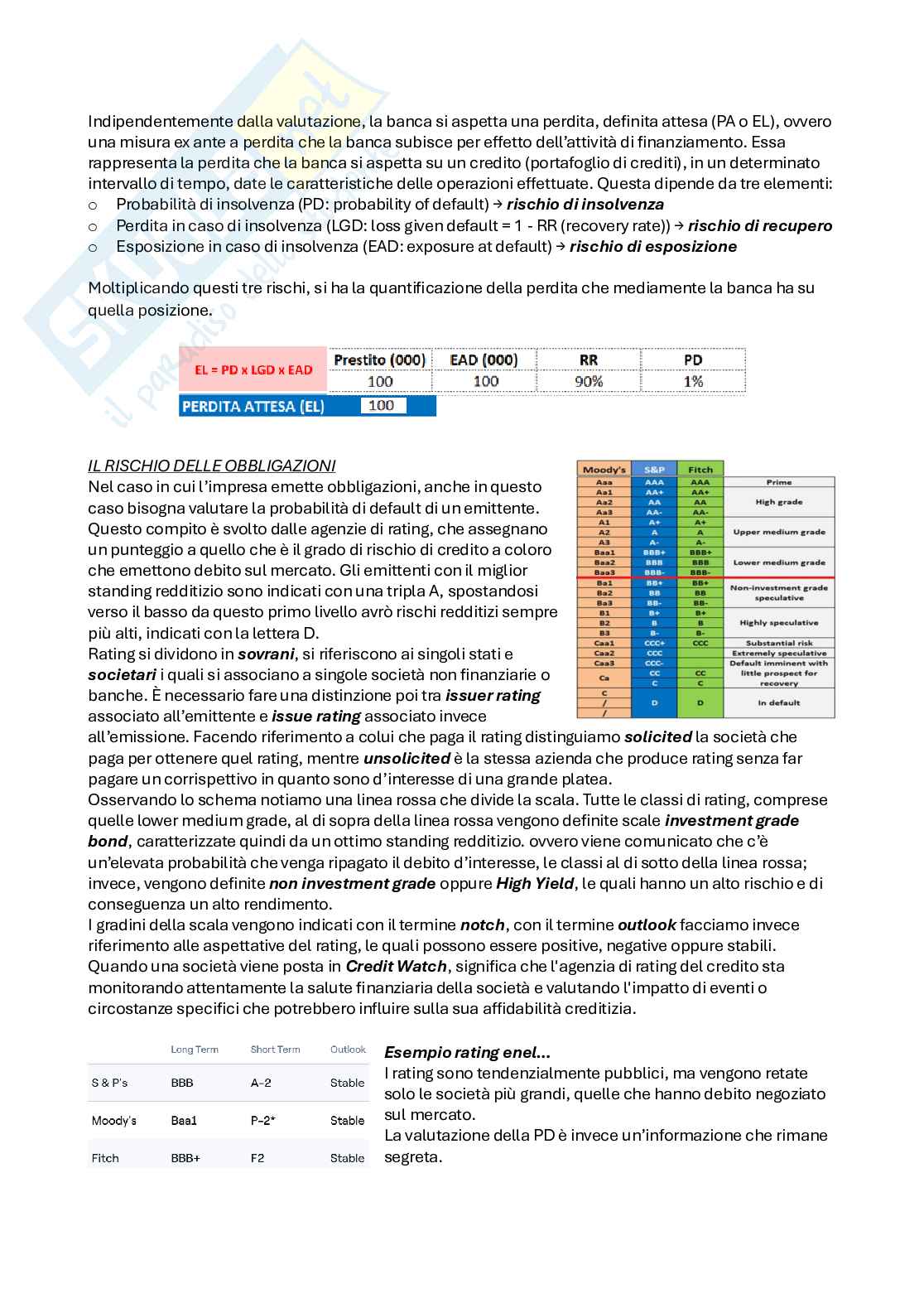 Economia degli intermediari finanziari e finanza del contesto internazionale  Pag. 6