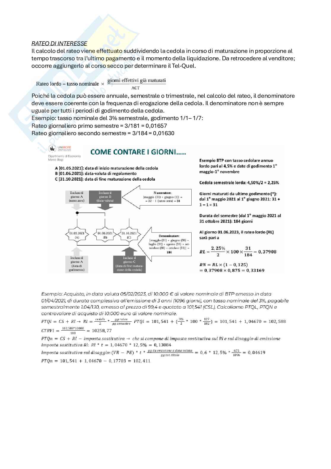 Economia degli intermediari finanziari e finanza del contesto internazionale  Pag. 61
