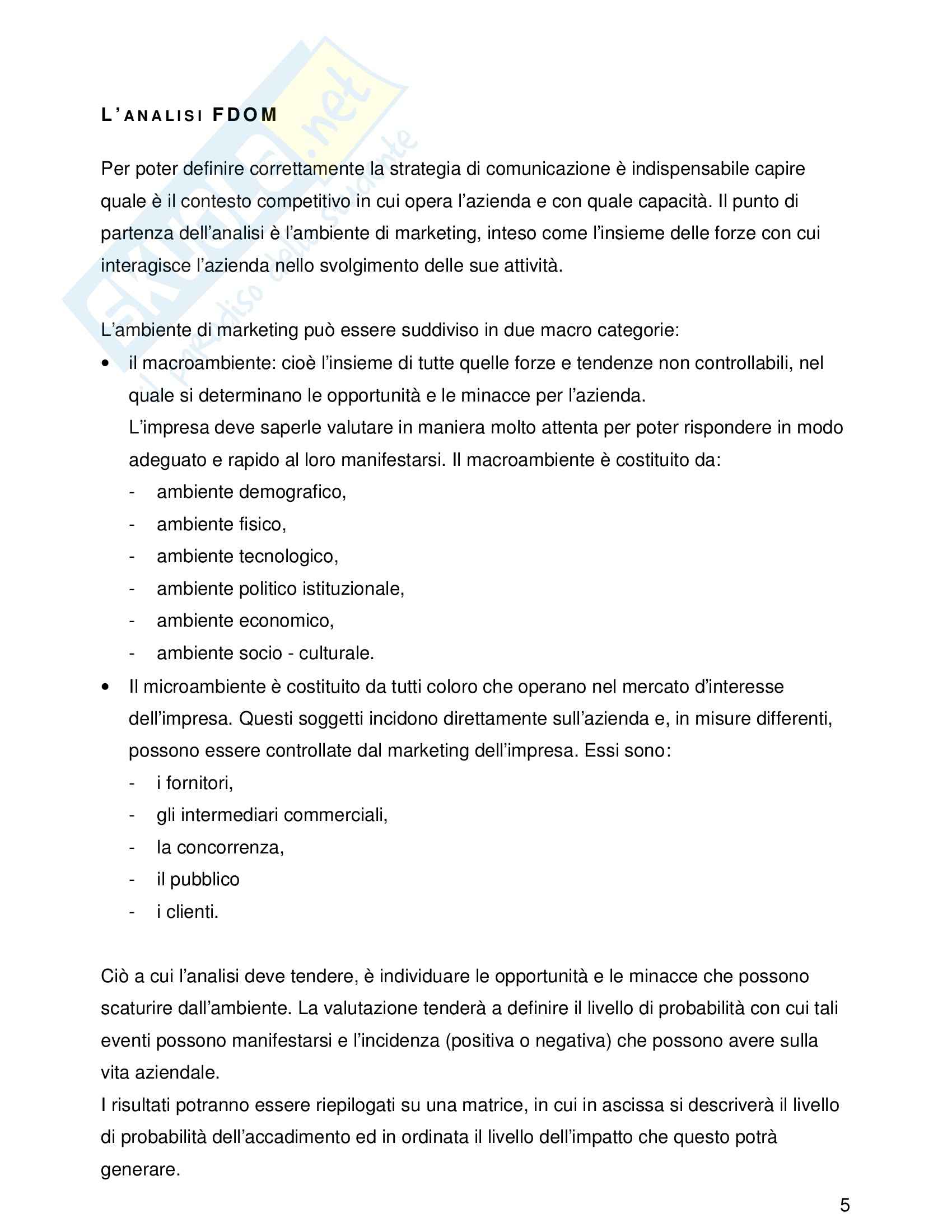 Tecnica della comunicazione pubblicitaria - strategia di comunicazione Pag. 6