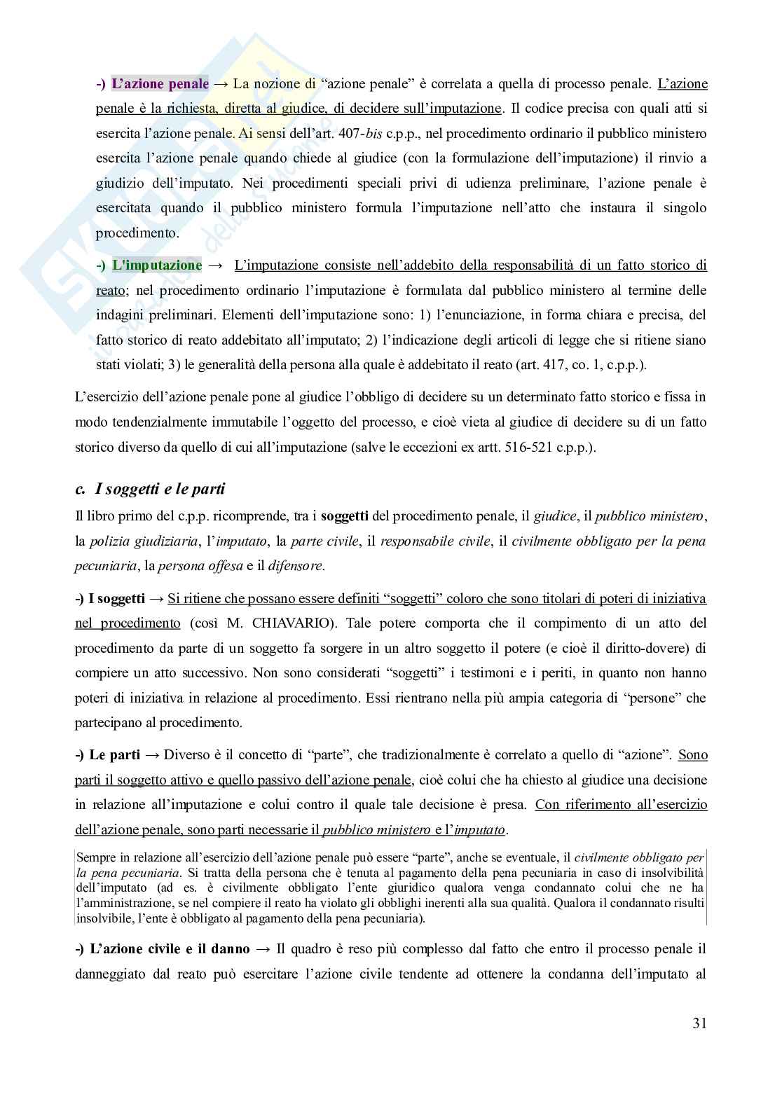 Riassunto esame Procedura penale , Prof. Mazza Oliviero, libro consigliato Manuale di procedura penale (2024), Tonini, Conti Pag. 31