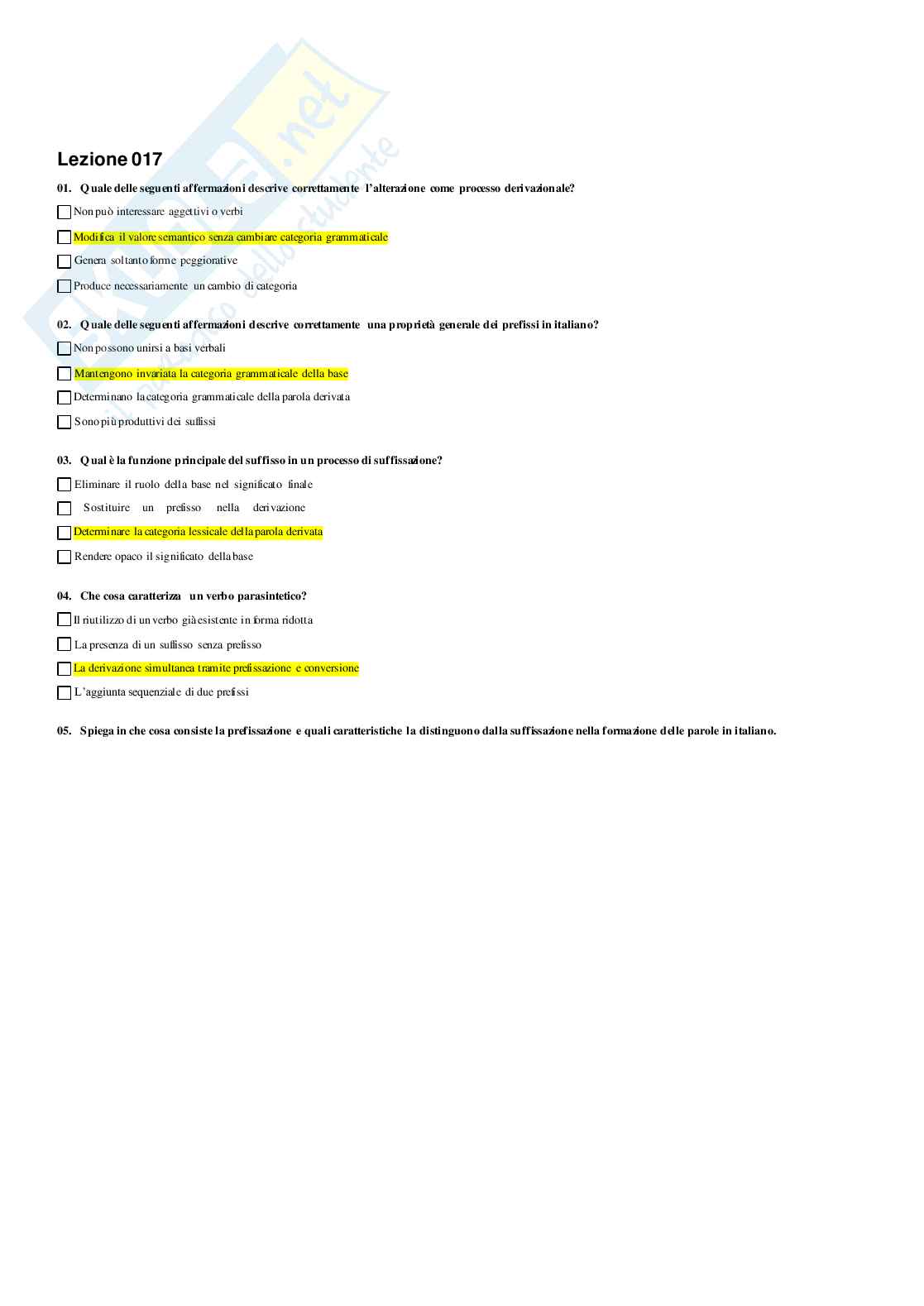Paniere Linguistica italiana Pag. 21