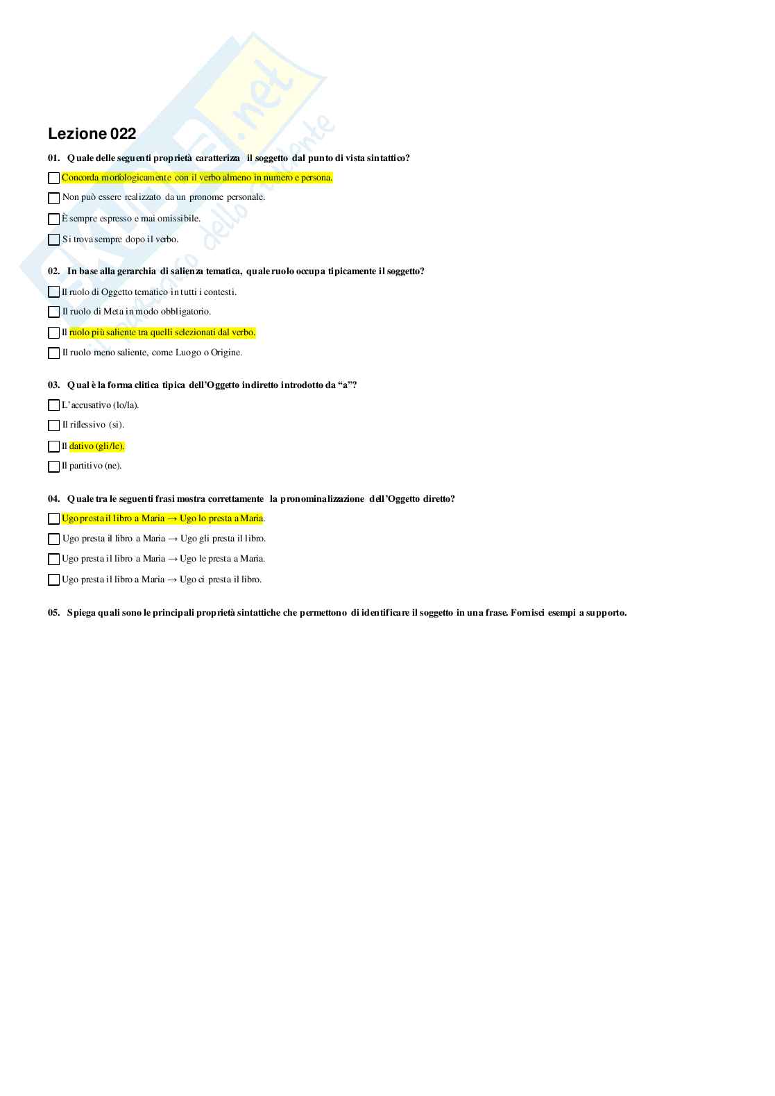 Paniere Linguistica italiana Pag. 26