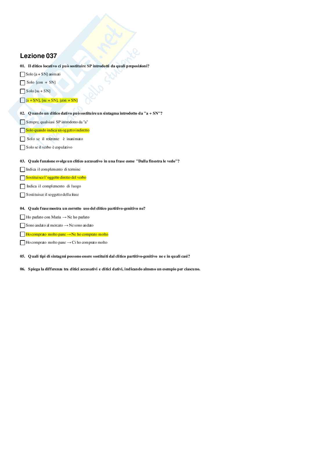 Paniere Linguistica italiana Pag. 41