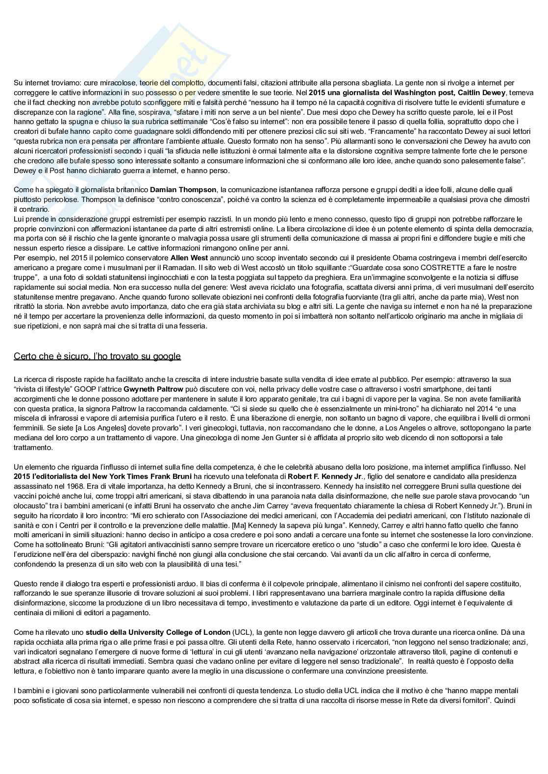 Riassunto esame Strategie e comunicazione delle imprese audiovisive, Prof. Battaglia Paolo, libro consigliato La conoscenza e i suoi nemici, Nicholson Pag. 16