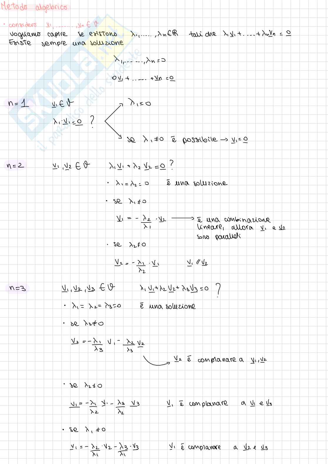 Appunti di Geometria e algebra lineare Pag. 2