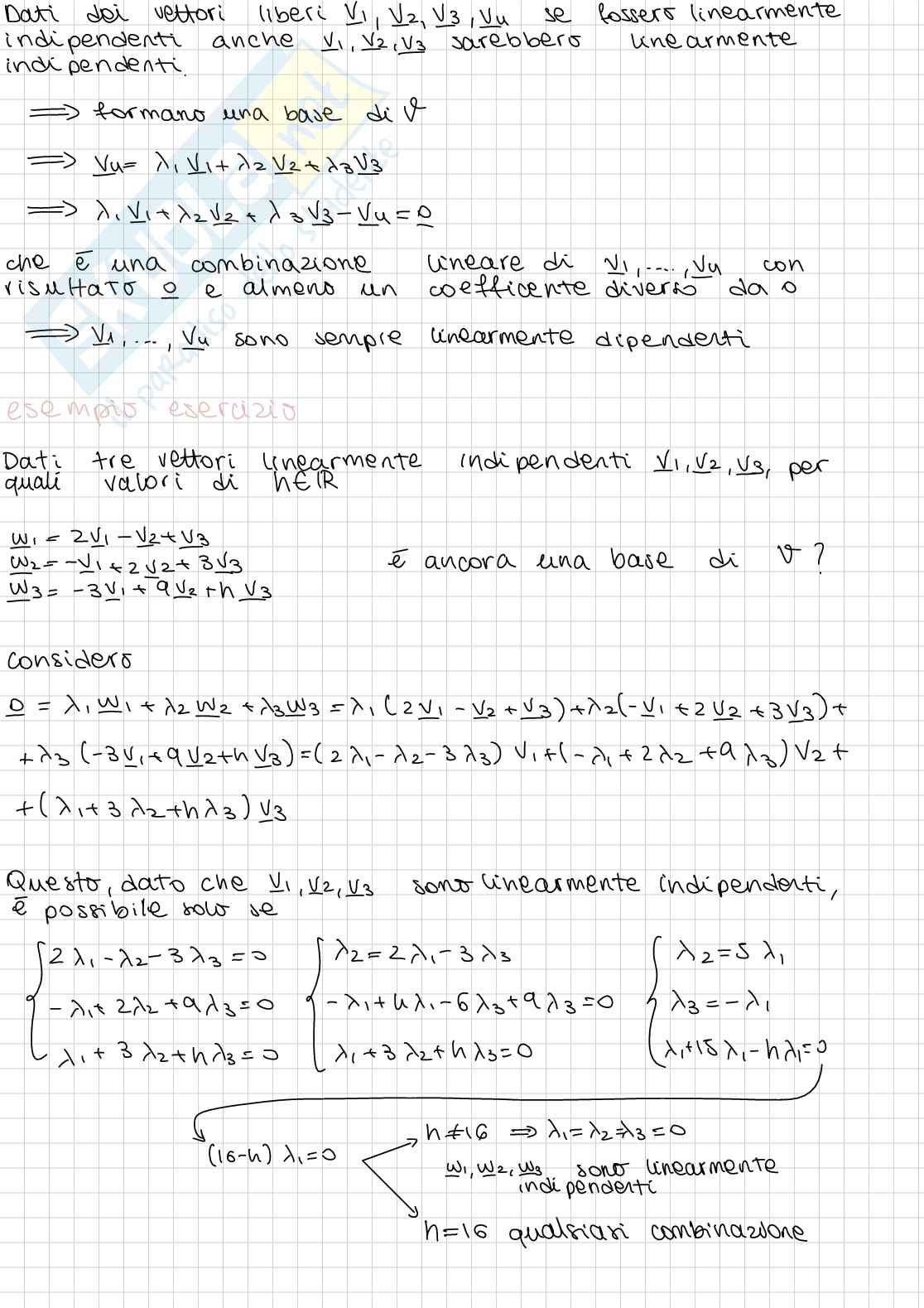 Appunti di Geometria e algebra lineare Pag. 6
