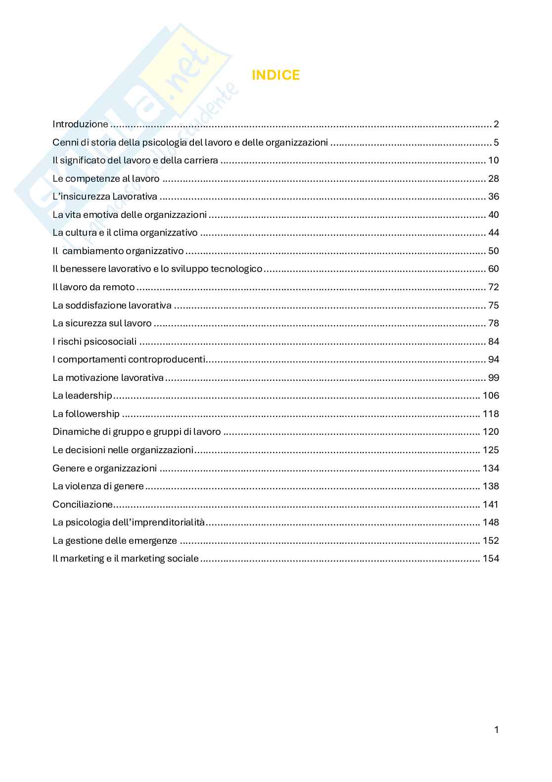 Appunti di Psicologia del lavoro Pag. 1