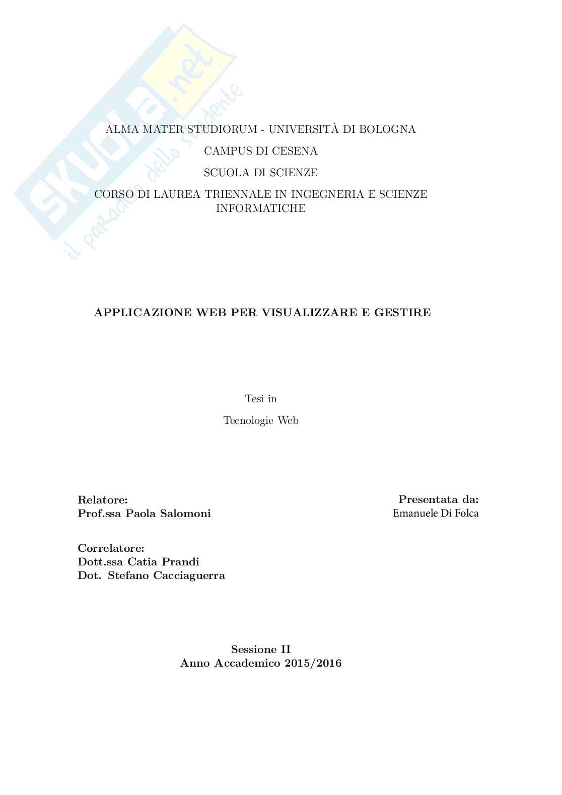 Tecnologie Web Pag. 1