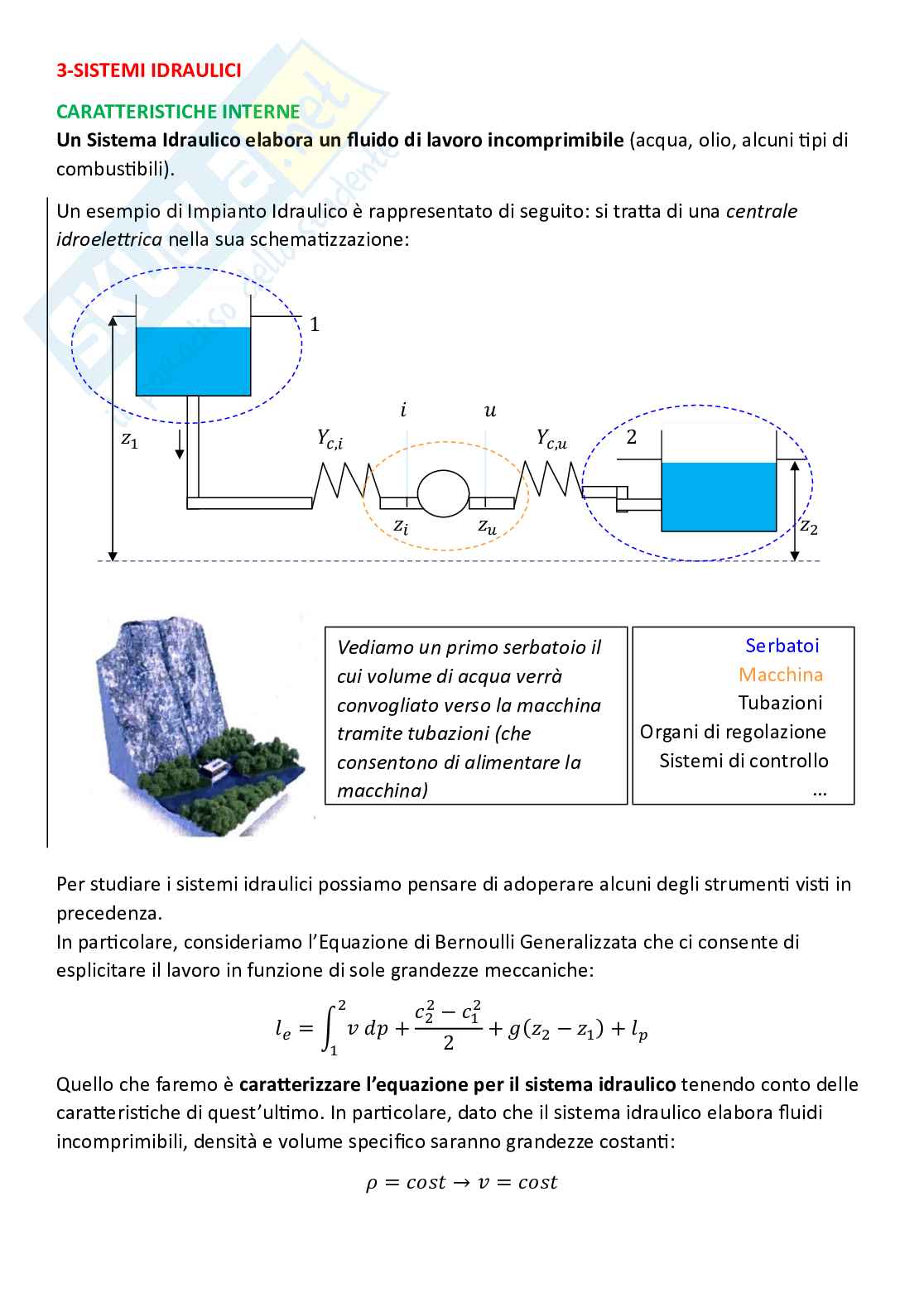 Sistemi energetici, parte 3 - Sistemi idraulici Pag. 1