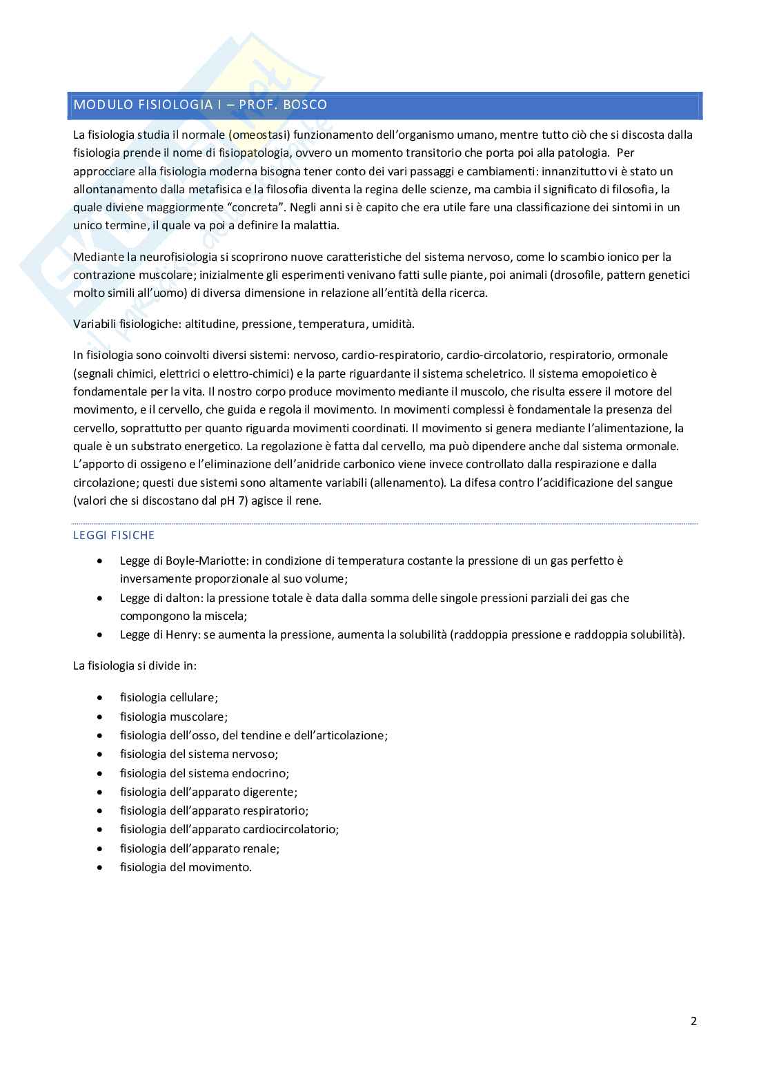 Elementi di Fisiologia Pag. 2