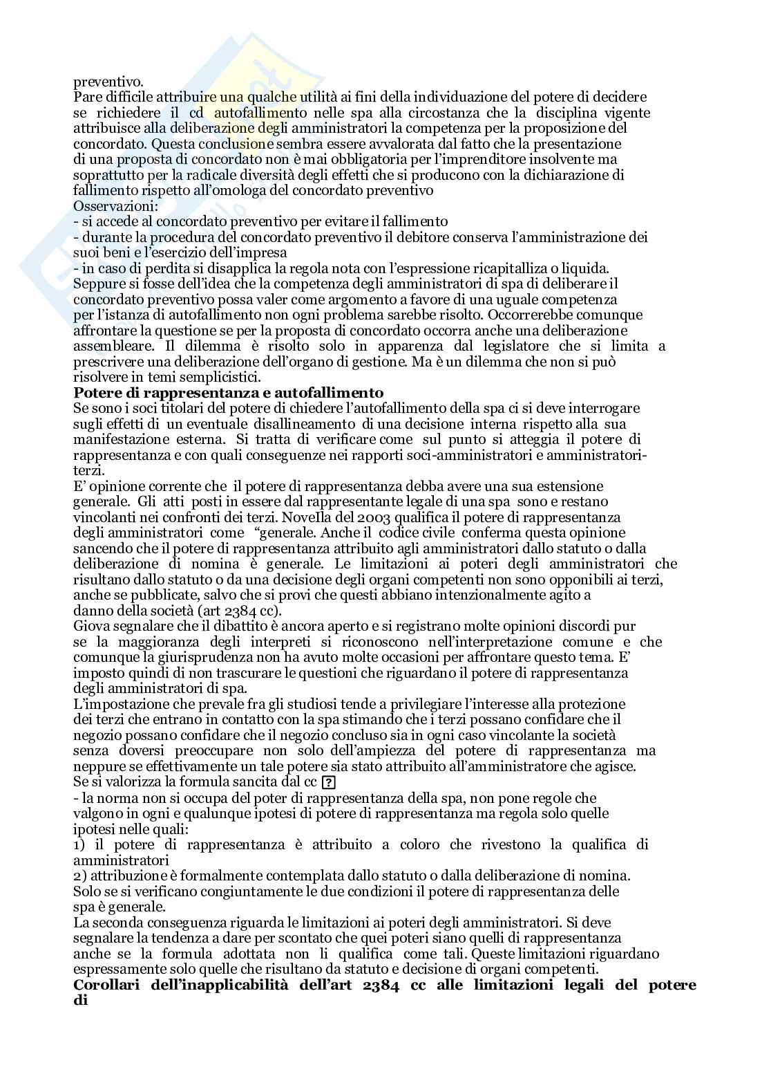 Riassunto esame Diritto commerciale II, Prof. Marino Maria, libro consigliato Poteri e responsabilità, Bertolotti  Pag. 6