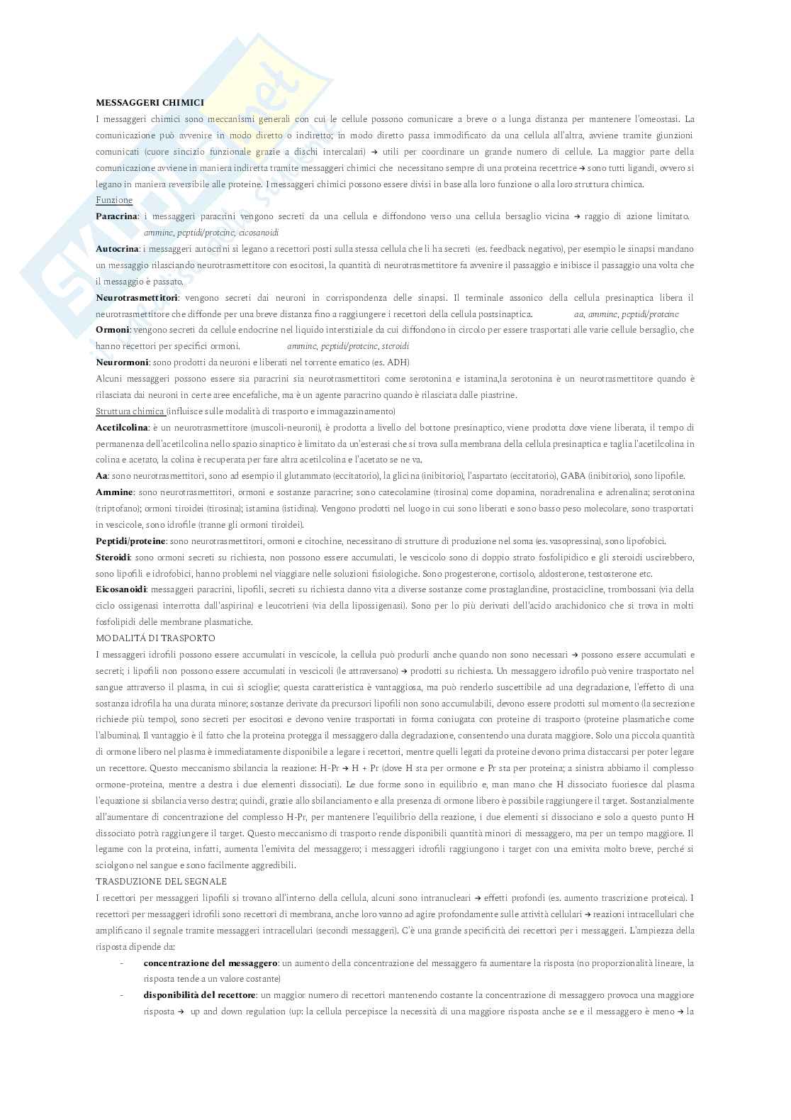 Appunti completi esame di Fisiologia umana Pag. 6