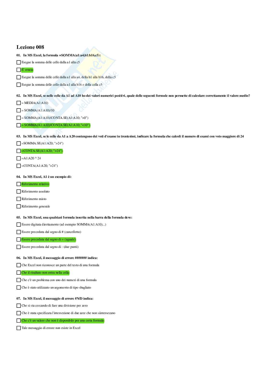 Paniere completo di Abilità informatiche - Risposte multiple e aperte - aggiornato (2025) Pag. 16