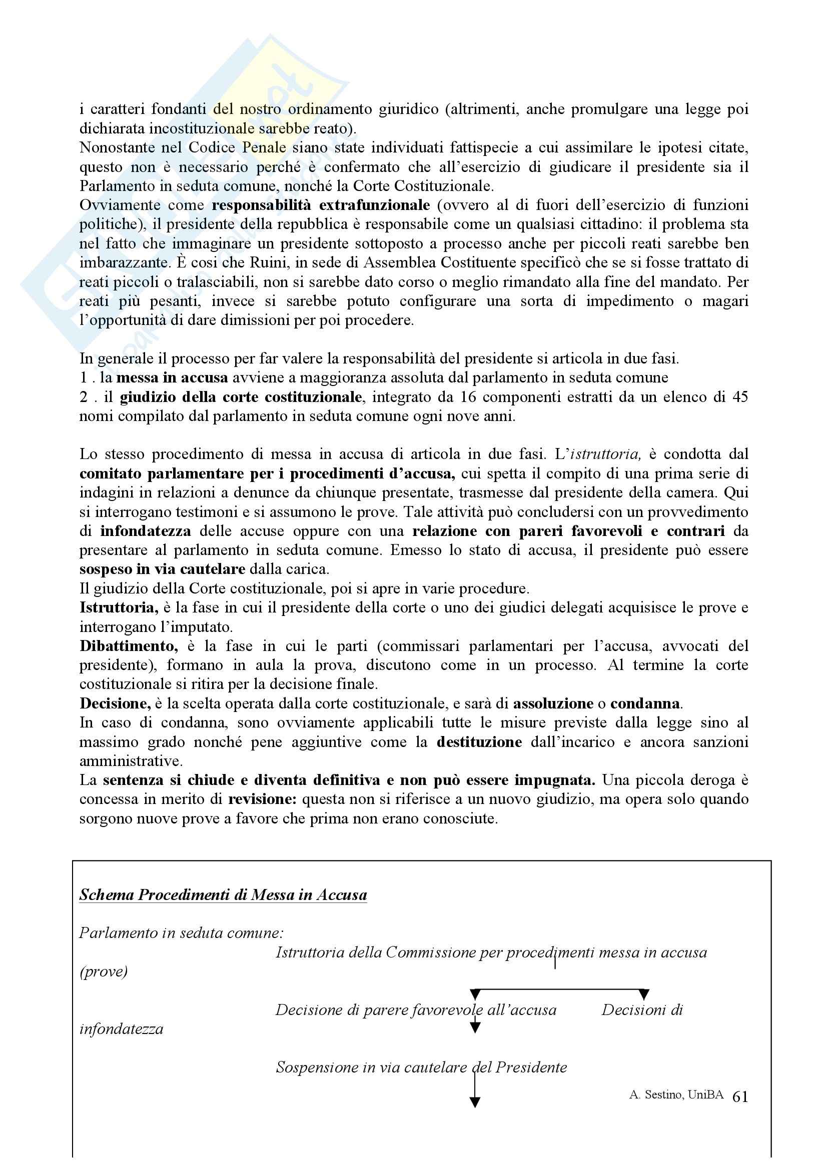Riassunto esame Diritto pubblico, prof. Teotonico, libro consigliato Corso di diritto pubblico, Barbera, Fusaro Pag. 61