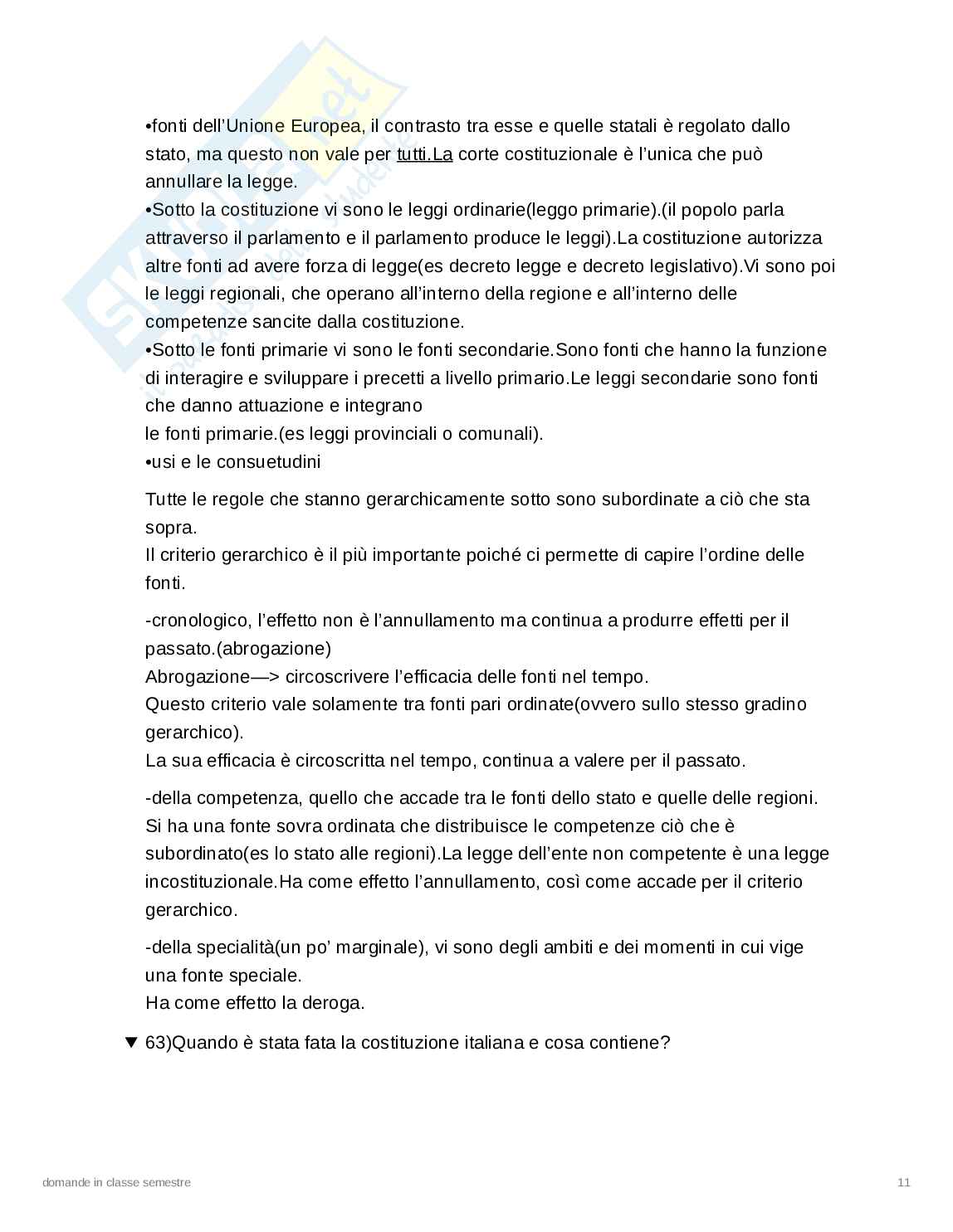 Domande Diritto pubblico classe Pag. 11