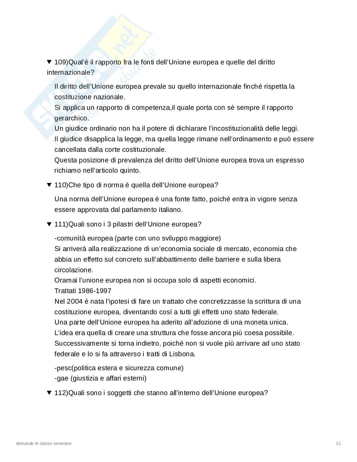 Domande Diritto pubblico classe Pag. 21