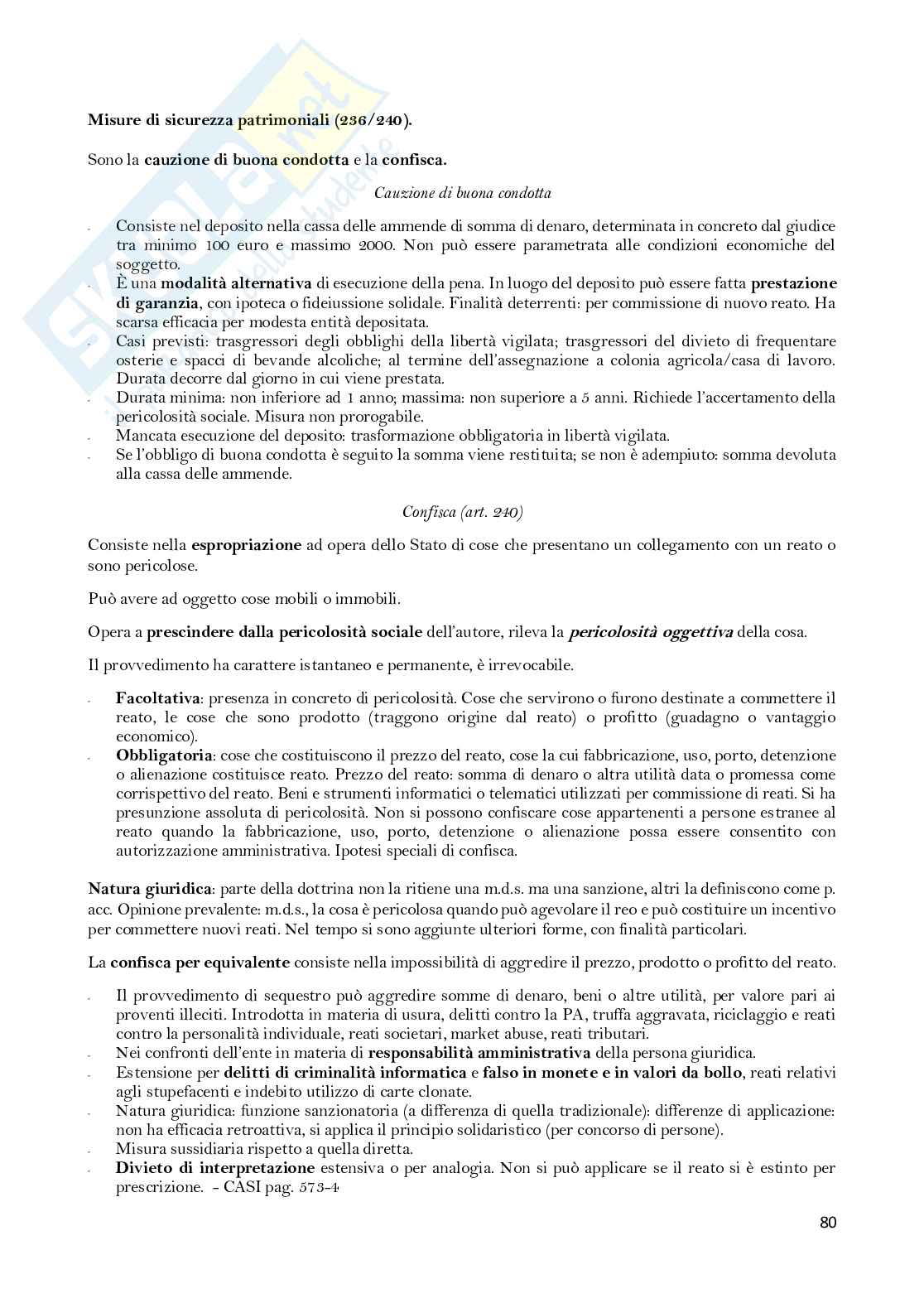Riassunto esame Diritto penale, Prof. Bernardo Enrico, libro consigliato Trattato breve di diritto penale PUNIBILITA' E PENE riassunto Enrico Mario Ambrosetti e Giovanni Cocco, Enrico Mario Ambrosetti ed Giovanni Cocco  Pag. 81
