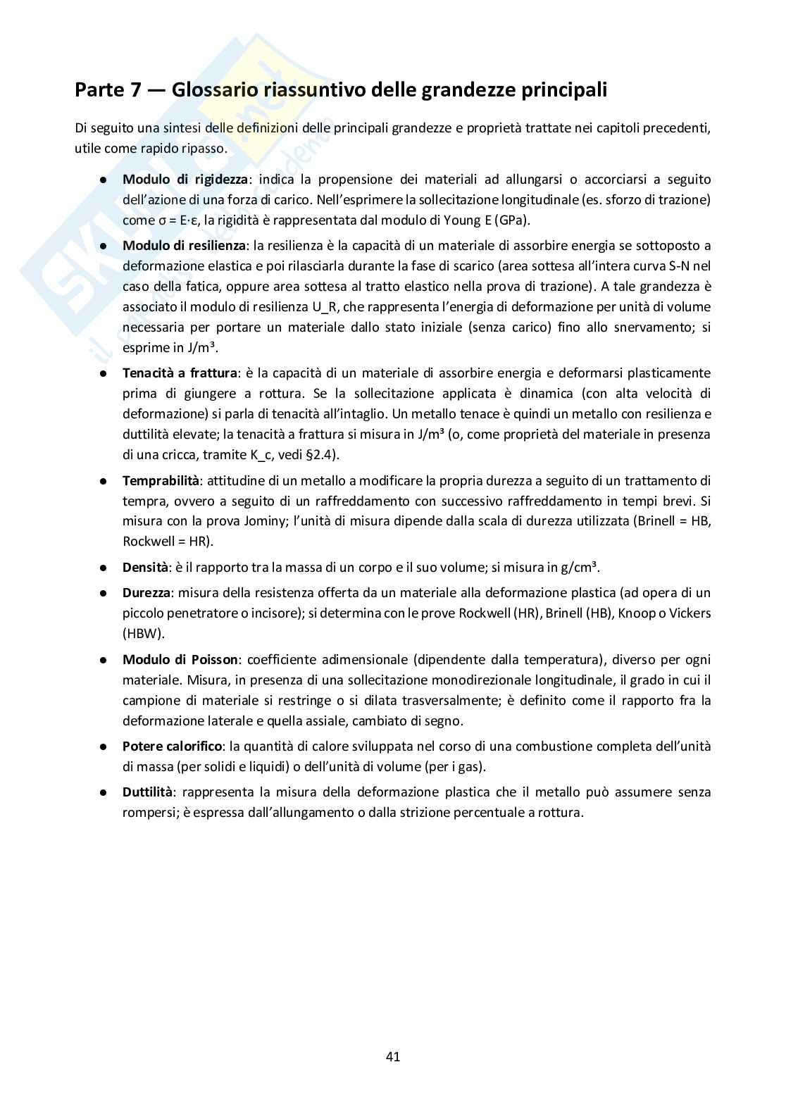 Tecnologia dei materiali   Pag. 41