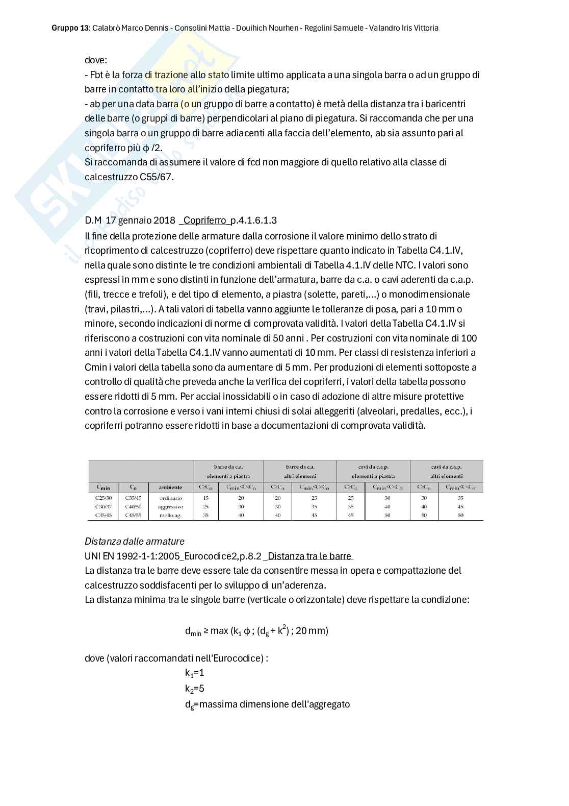 Esercitazione 3 di Tecnica delle costruzioni Pag. 6