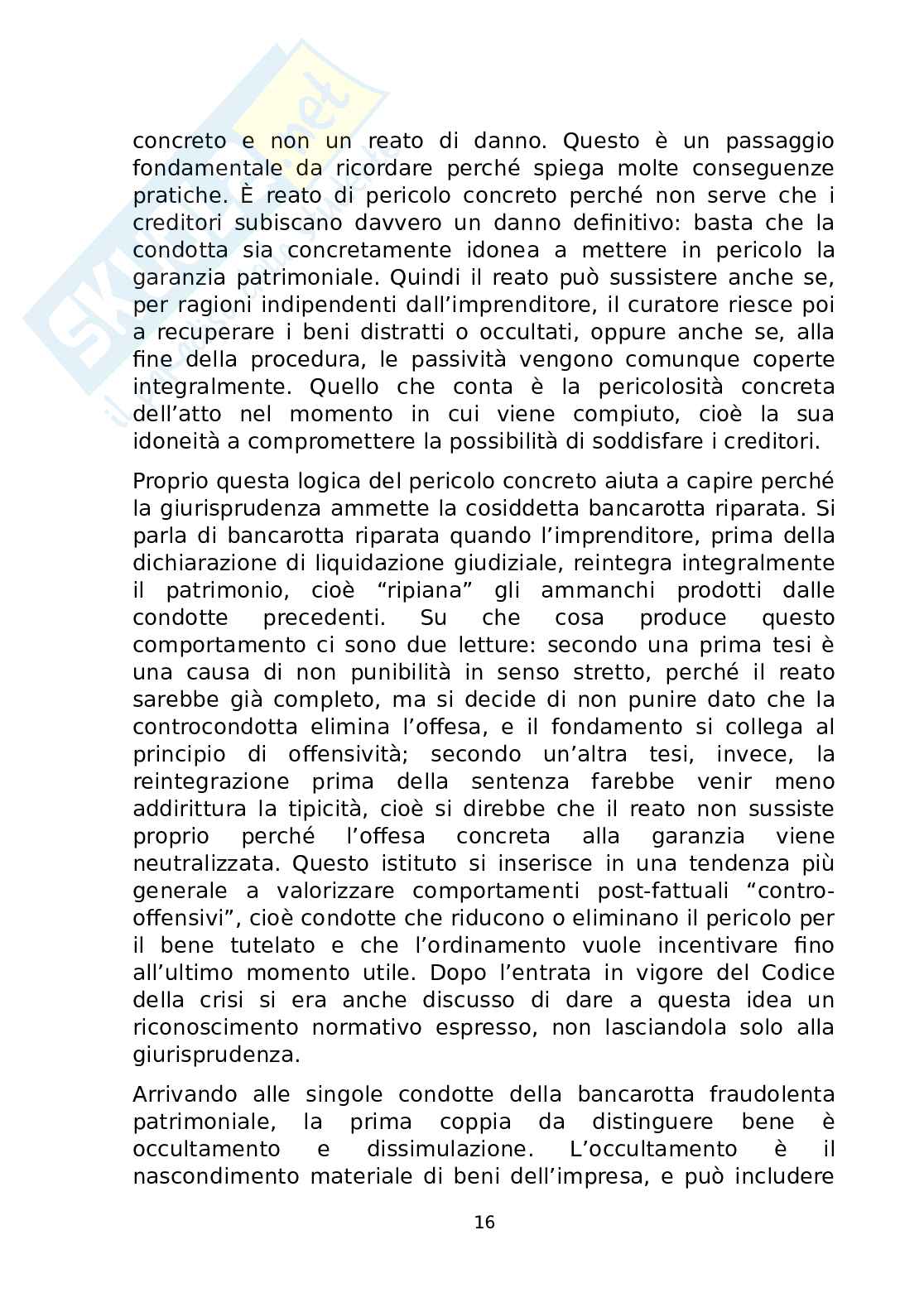 Riassunto esame Diritto penale dell'economia, Prof. Baron Luca, libro consigliato Diritto penale dell'economia, Amati Pag. 16