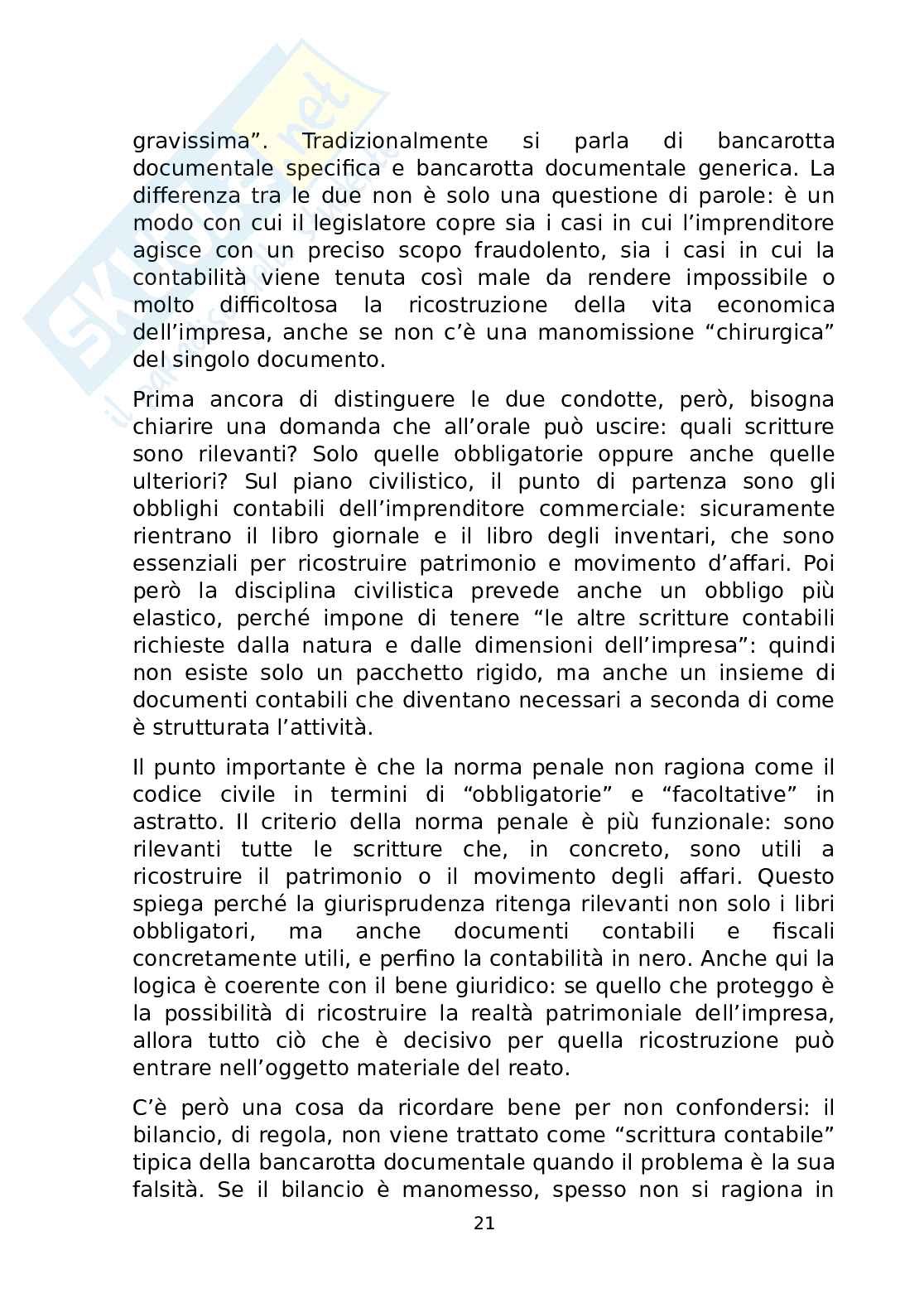 Riassunto esame Diritto penale dell'economia, Prof. Baron Luca, libro consigliato Diritto penale dell'economia, Amati Pag. 21