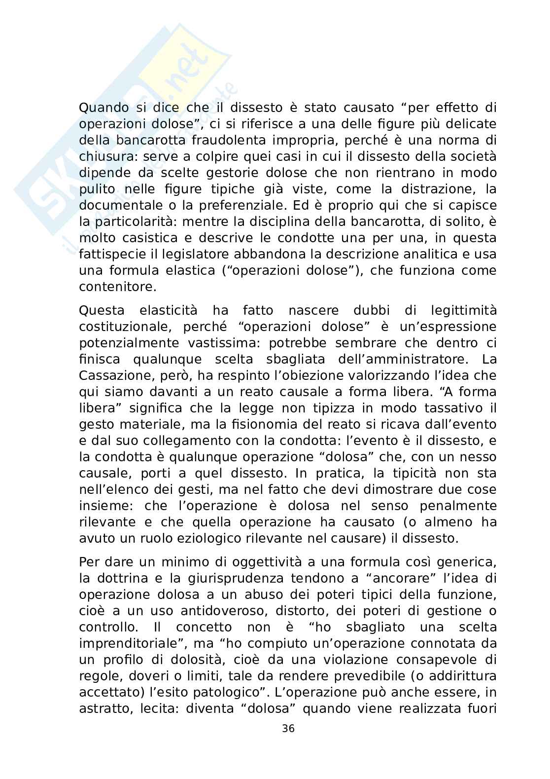 Riassunto esame Diritto penale dell'economia, Prof. Baron Luca, libro consigliato Diritto penale dell'economia, Amati Pag. 36