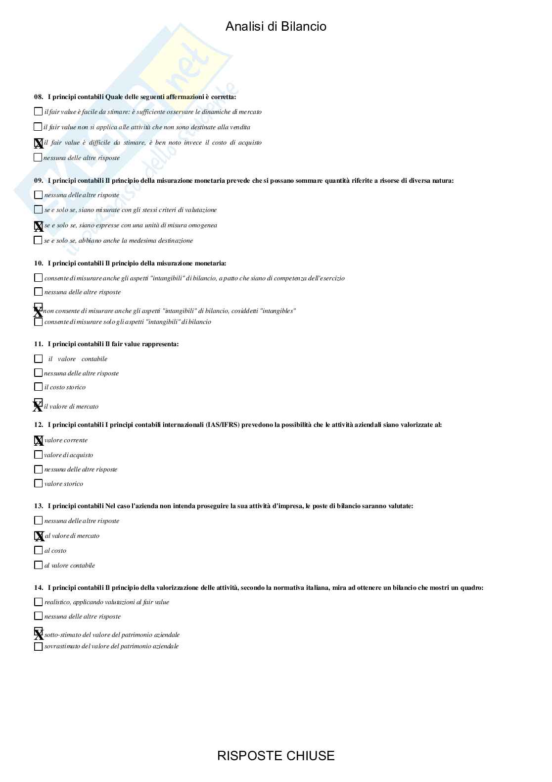 Analisi di bilancio - Paniere compilato Pag. 6