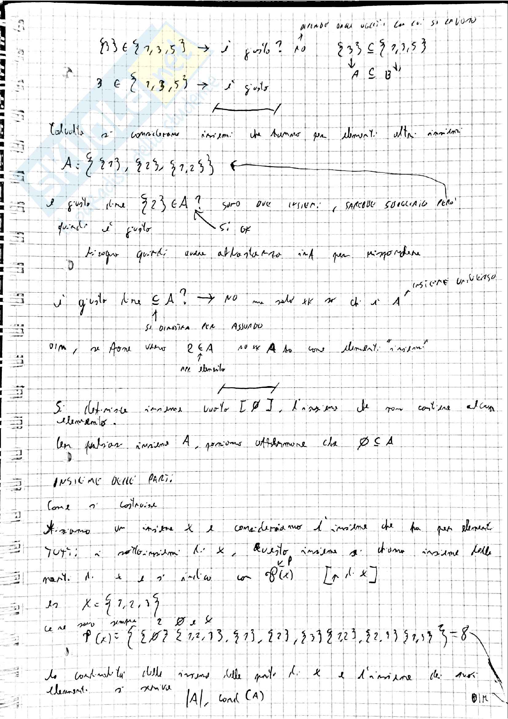 Insiemi numerici - caratteristiche Pag. 1